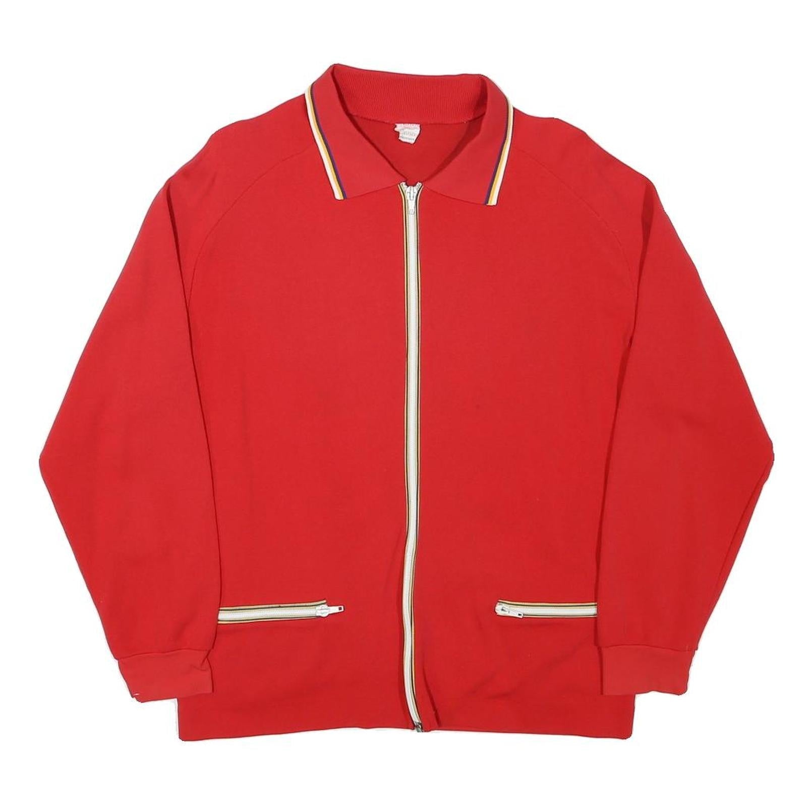 Mens Red Jacket M Polyester Blend Zip Jacket Plain Casual Lightweight Refurbished - N/A refurbished available on Cerqular