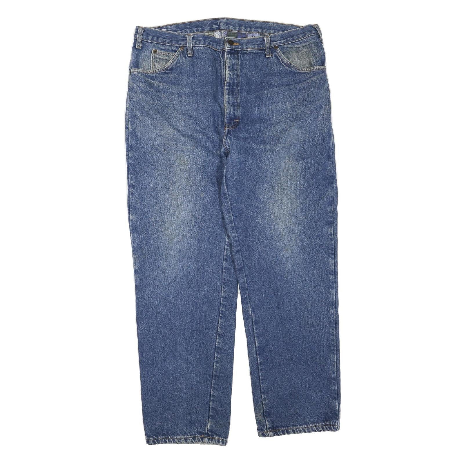 DICKIES Mens Blue Regular Fit Straight Denim Jeans W38 L30 Classic Zip Closure Refurbished - N/A refurbished available on Cerqular
