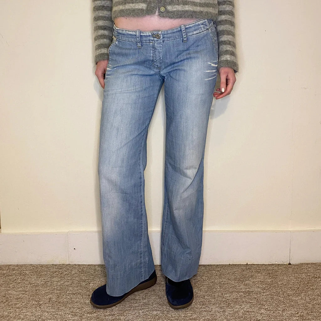 Essenza Jeans - 32W UK 10 Blue Cotton Refurbished - Thrifted (note: this is a term often used to describe second- refurbished available on Cerqular