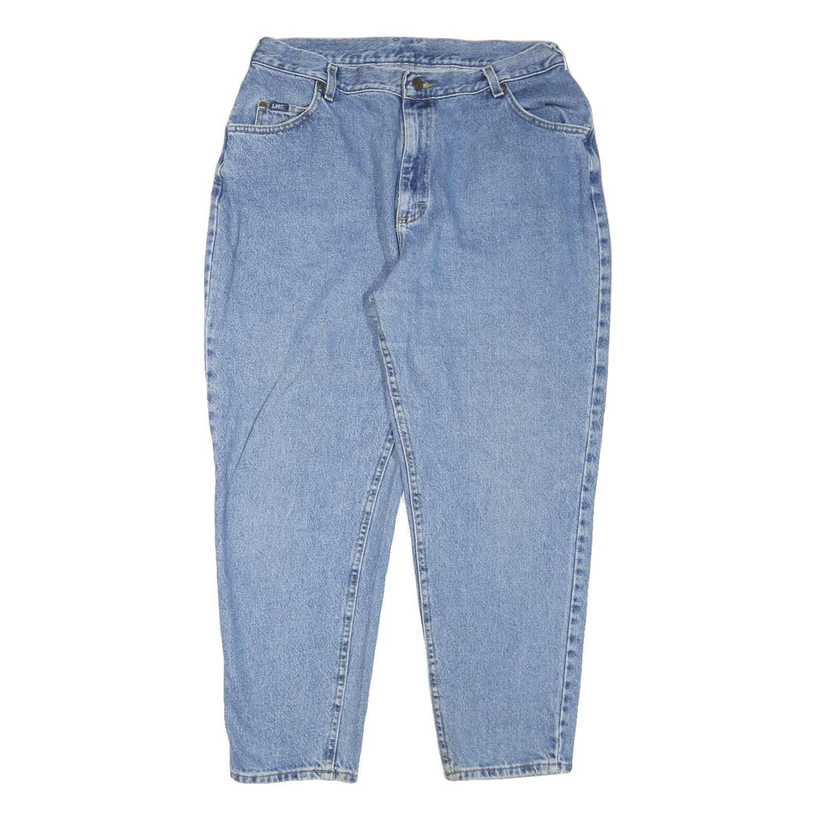 LEE Womens Regular Fit Denim Blue Jeans W34 L28 Classic Zip Closure Refurbished - N/A refurbished available on Cerqular