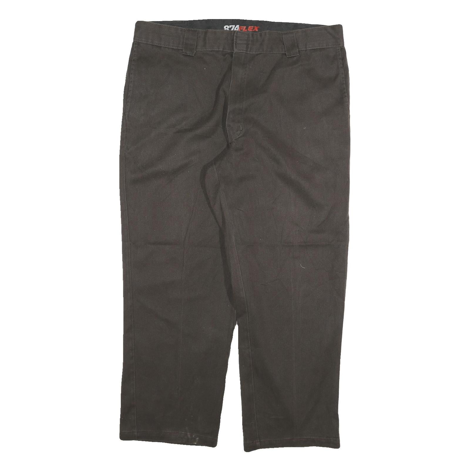 DICKIES Mens Cotton Blend Black Relaxed Straight Trousers W36 L27 Workwear Zip Refurbished - N/A refurbished available on Cerqular