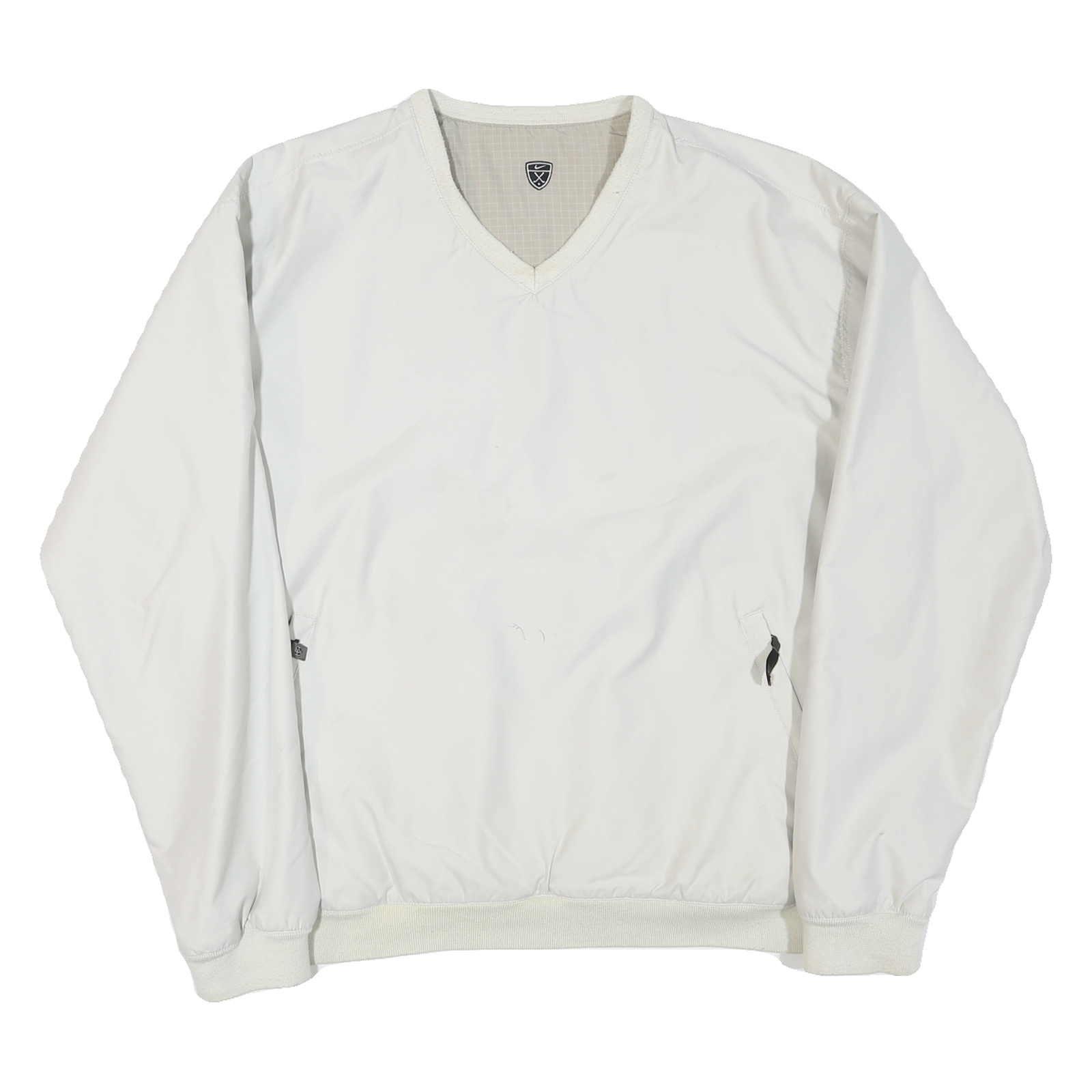 Buy NIKE Mens White Polyester Blend V Neck Jacket XL Plain Casual Sportswear Refurbished - $46.79 NIKE Mens White Polyester Blend V Neck Jacket XL Plain Casual Sportswear Refurbished - N/A refurbished available on Cerqular
