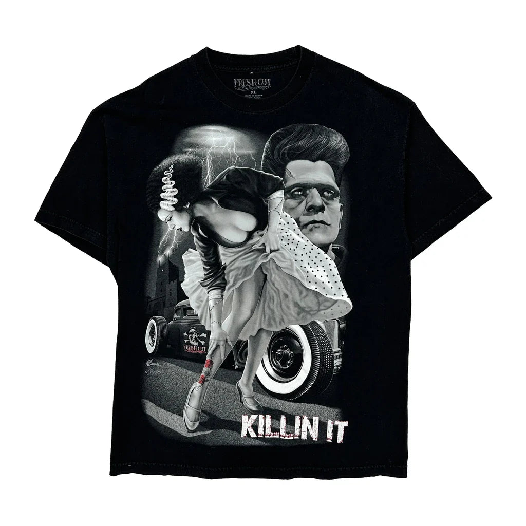 Buy Killin It Fresh Cut Graphic T-Shirt - XL Black Cotton Refurbished - $46.89 Killin It Fresh Cut Graphic T-Shirt - XL Black Cotton Refurbished - Thrifted (note: this is a term often used to describe second- refurbished available on Cerqular