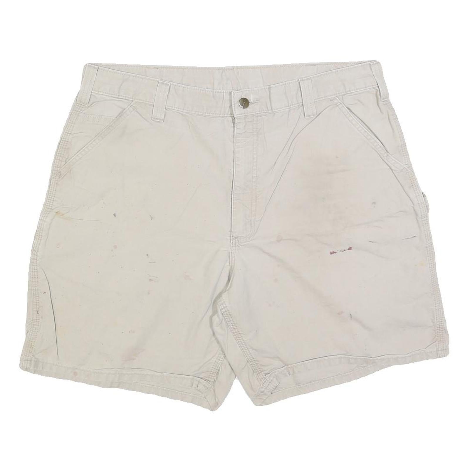 CARHARTT Mens Shorts White Casual XL W38 Cotton Blend Workwear Summer Refurbished - N/A refurbished available on Cerqular