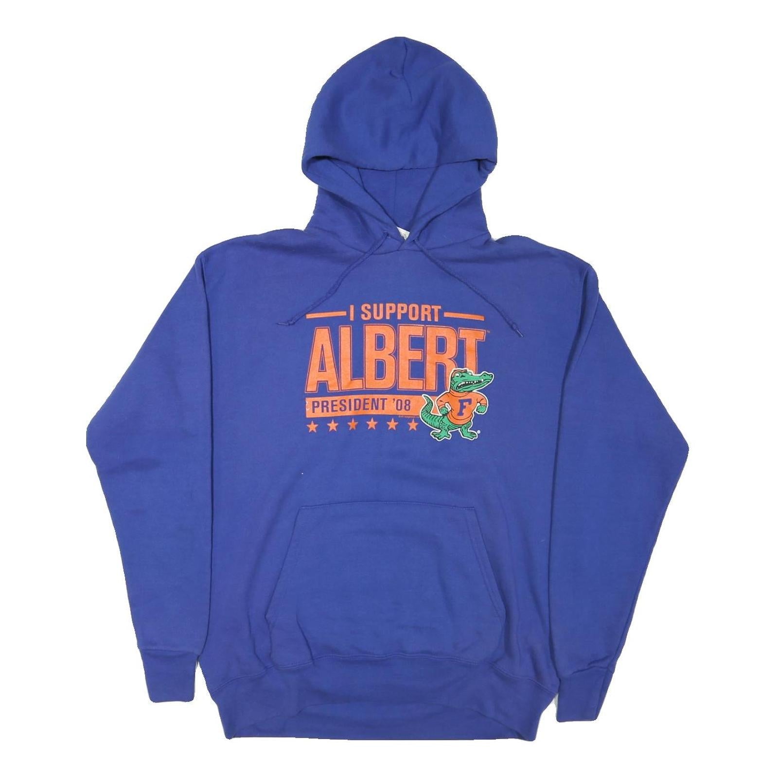 CSA Mens Blue I Support Albert Graphic Pullover Hoodie M Cotton Blend Refurbished - N/A refurbished available on Cerqular