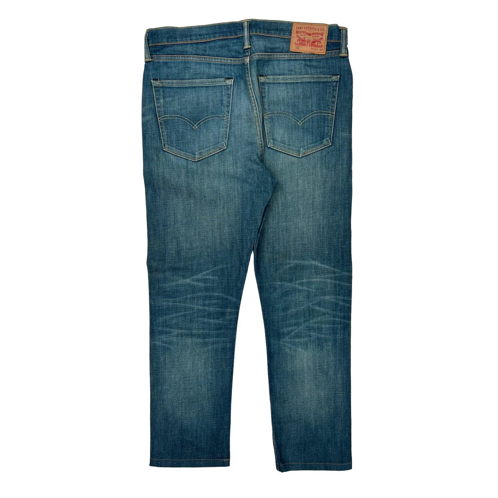 522 Levis Jeans - 36W 34L Blue Cotton Refurbished - Thrifted (note: this is a term often used to describe second- refurbished available on Cerqular