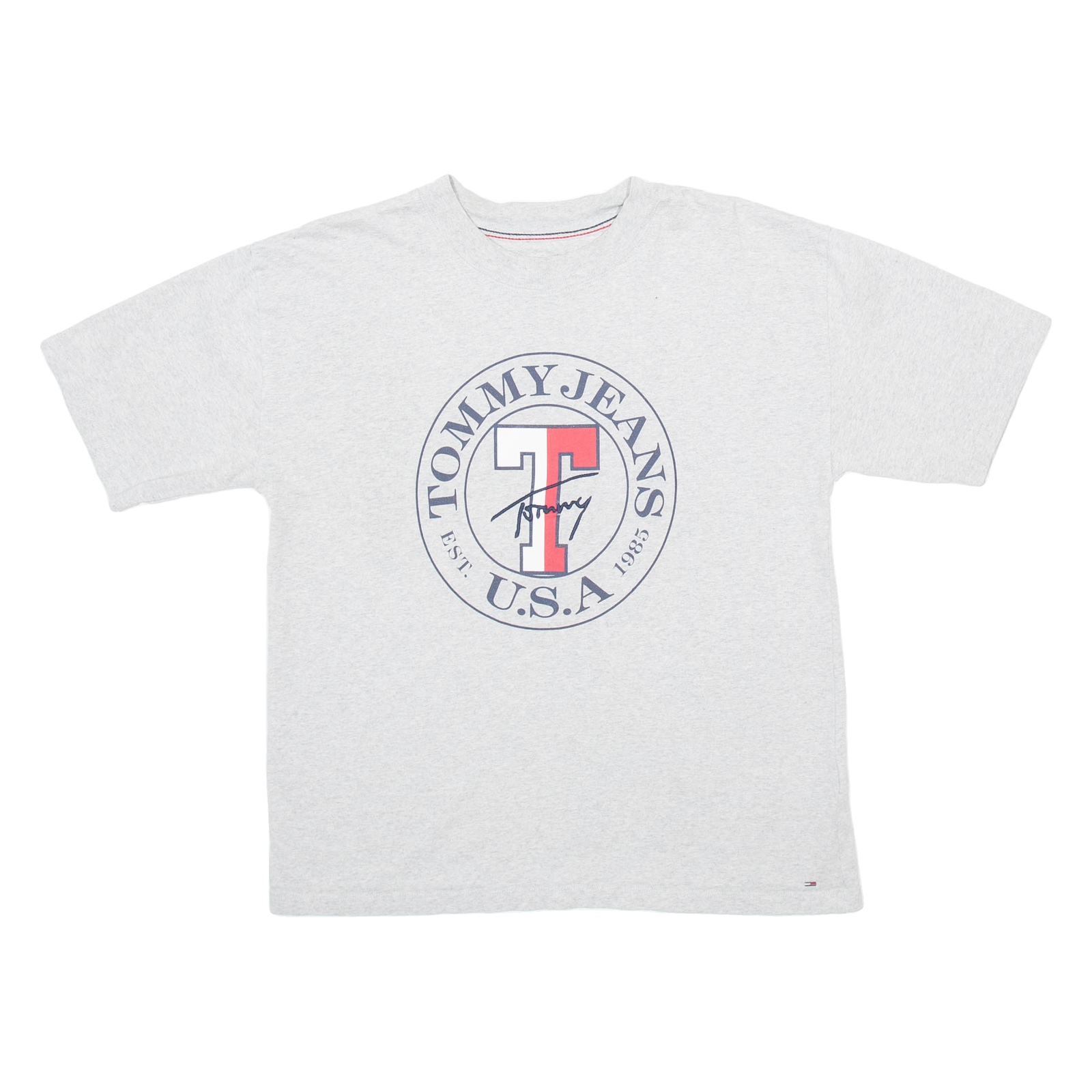 TOMMY HILFIGER Mens T-Shirt Grey S Refurbished - N/A refurbished available on Cerqular