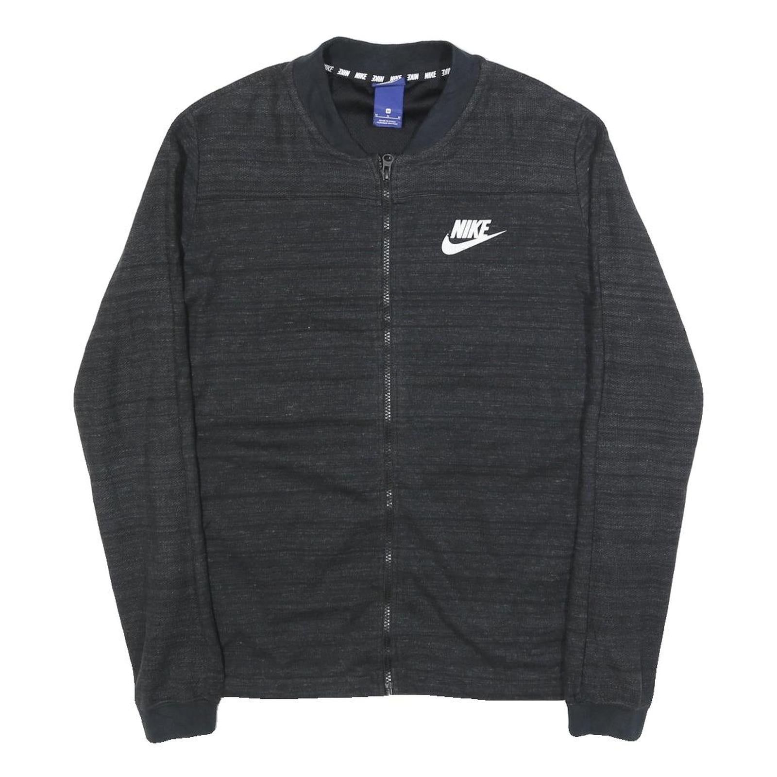 NIKE Mens Black Cotton Blend Jacket M Zip Plain Sports Casual Lightweight Refurbished - N/A refurbished available on Cerqular