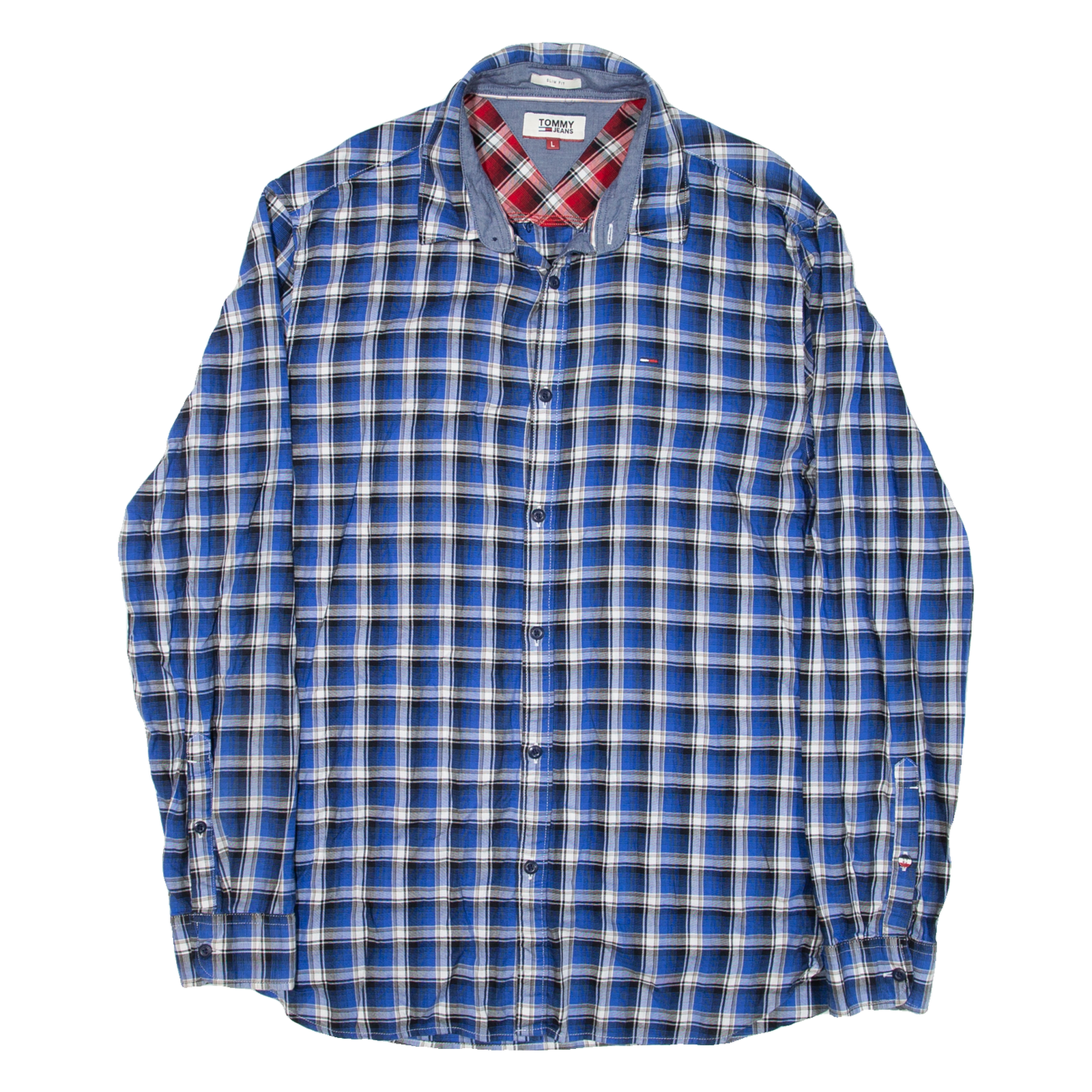 Buy TOMMY HILFIGER Slim Fit Mens Shirt Blue Check Long Sleeve L Refurbished - $31.19 TOMMY HILFIGER Slim Fit Mens Shirt Blue Check Long Sleeve L Refurbished - N/A refurbished available on Cerqular