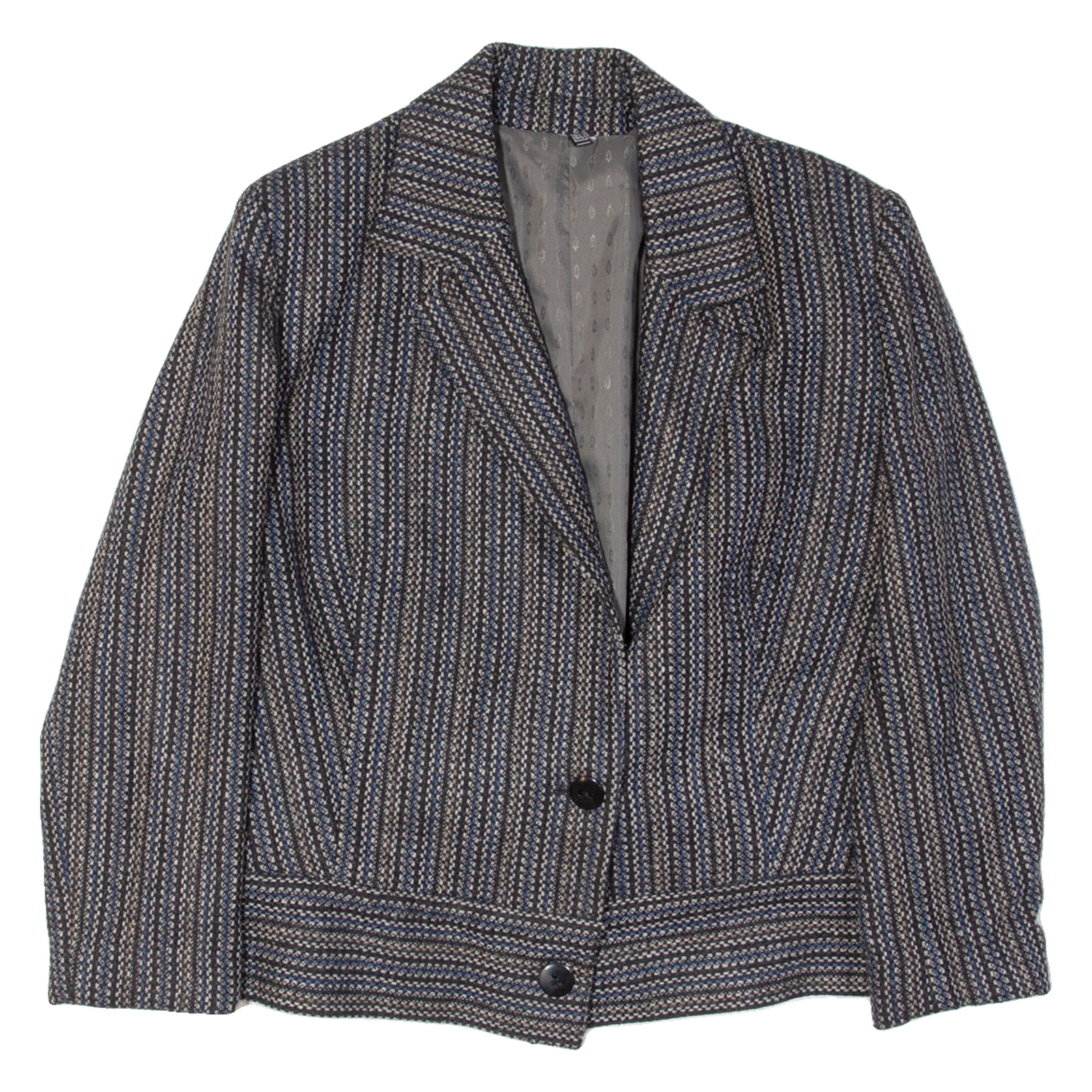 Buy Womens Blazer Jacket Grey Striped S Refurbished - $28.07 Womens Blazer Jacket Grey Striped S Refurbished - N/A refurbished available on Cerqular
