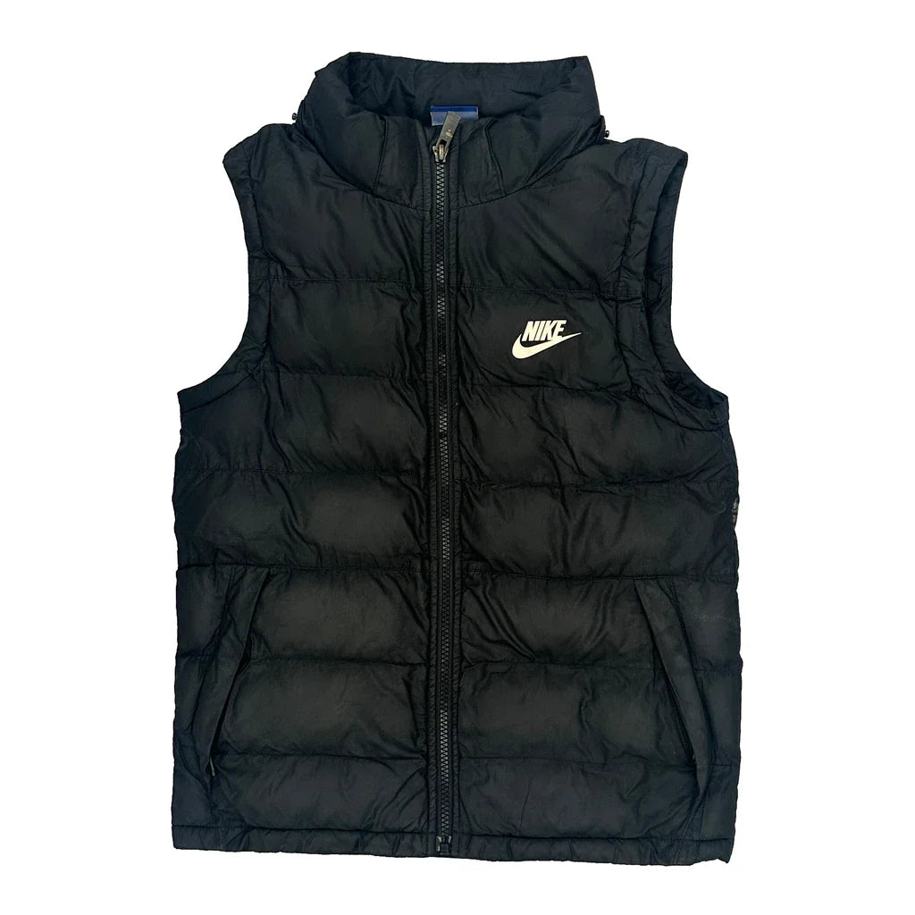 Nike Puffer - Medium Black Polyester Refurbished - Thrifted (note: this is a term often used to describe second- refurbished available on Cerqular
