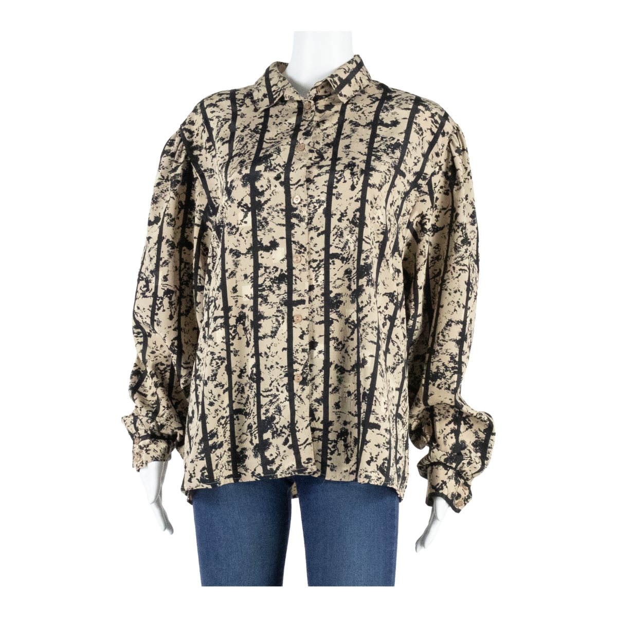 Buy Womens Printed Blouse Brown Puff Sleeve Striped XL Refurbished - $16.89 Womens Printed Blouse Brown Puff Sleeve Striped XL Refurbished - N/A refurbished available on Cerqular