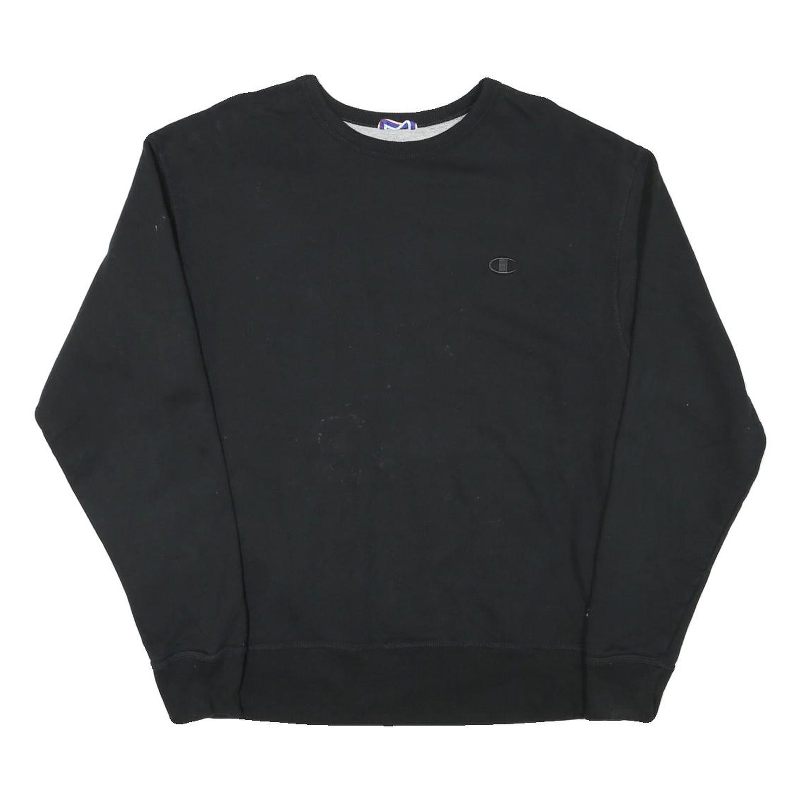 Buy CHAMPION Mens Black Crew Neck L Sweatshirt Cotton Blend Pullover Classic Logo Refurbished - $29.89 CHAMPION Mens Black Crew Neck L Sweatshirt Cotton Blend Pullover Classic Logo Refurbished - N/A refurbished available on Cerqular