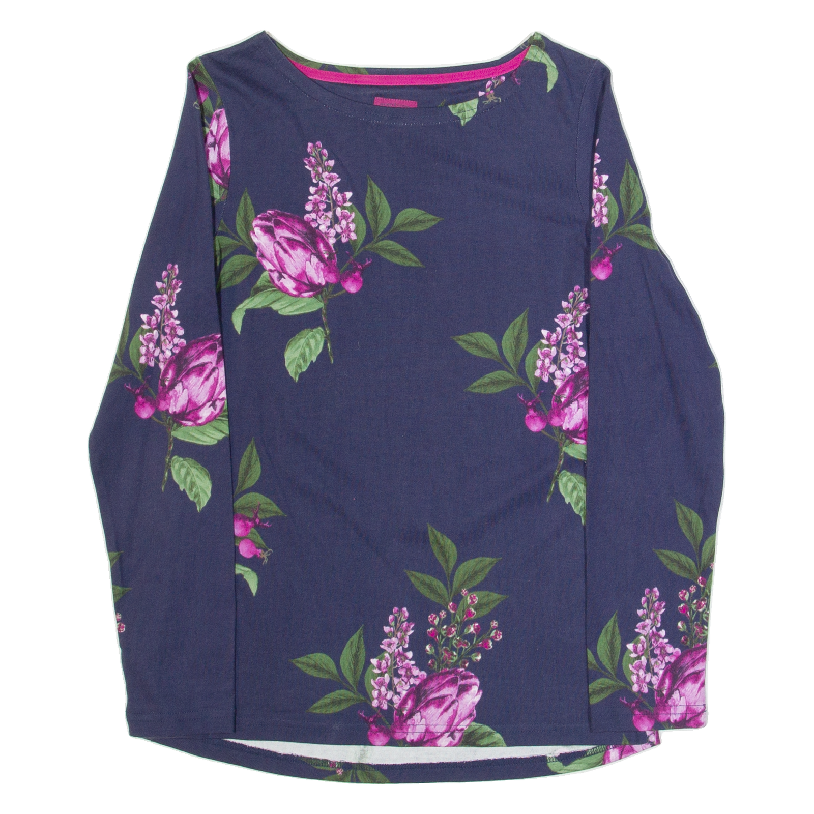 JOULES Womens Patterned Jumper Blue Floral Tight Knit UK 8 Refurbished - N/A refurbished available on Cerqular
