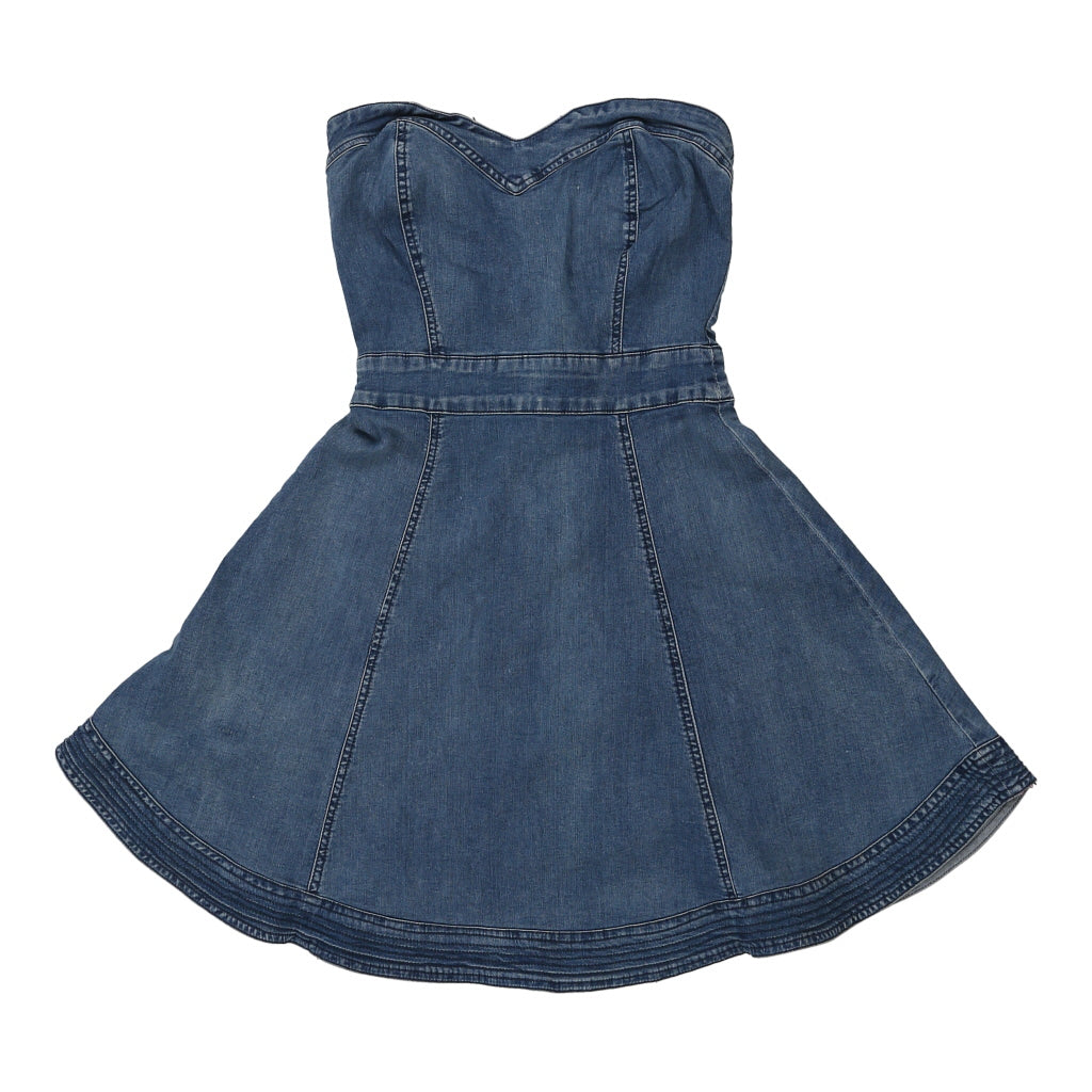 Unbranded Denim Dress - XS Blue Cotton Refurbished - Thrifted (note: this is a term often used to describe second- refurbished available on Cerqular