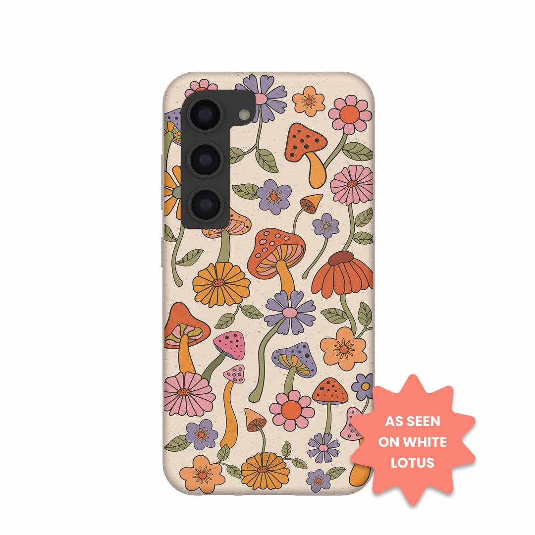 Seashell Shrooms and Blooms Samsung Galaxy S23 Case Refurbished - Pela Case refurbished available on Cerqular
