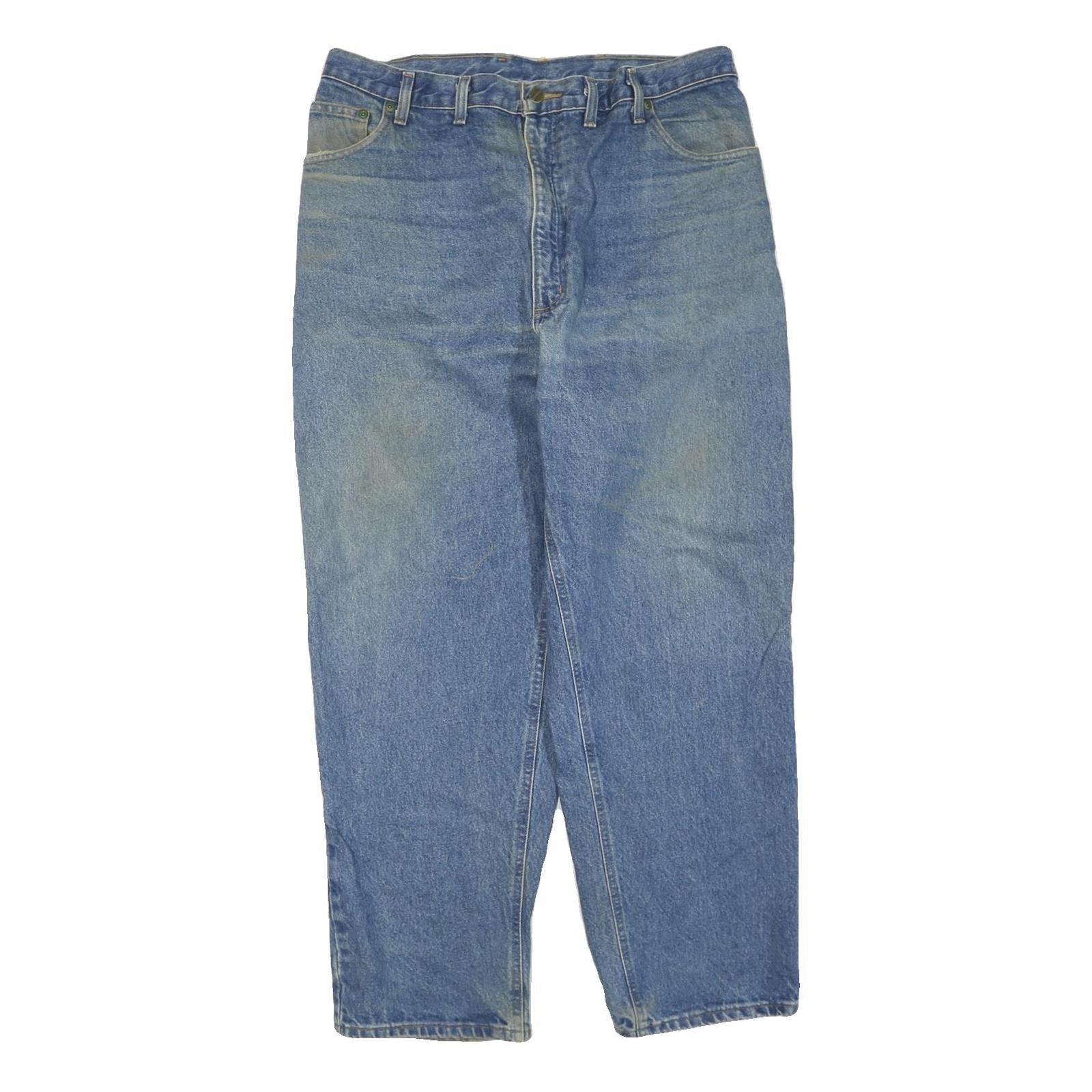 CARHARTT Mens Regular Fit Straight Leg Denim Light Blue Jeans W36 L30 Classic Refurbished - N/A refurbished available on Cerqular