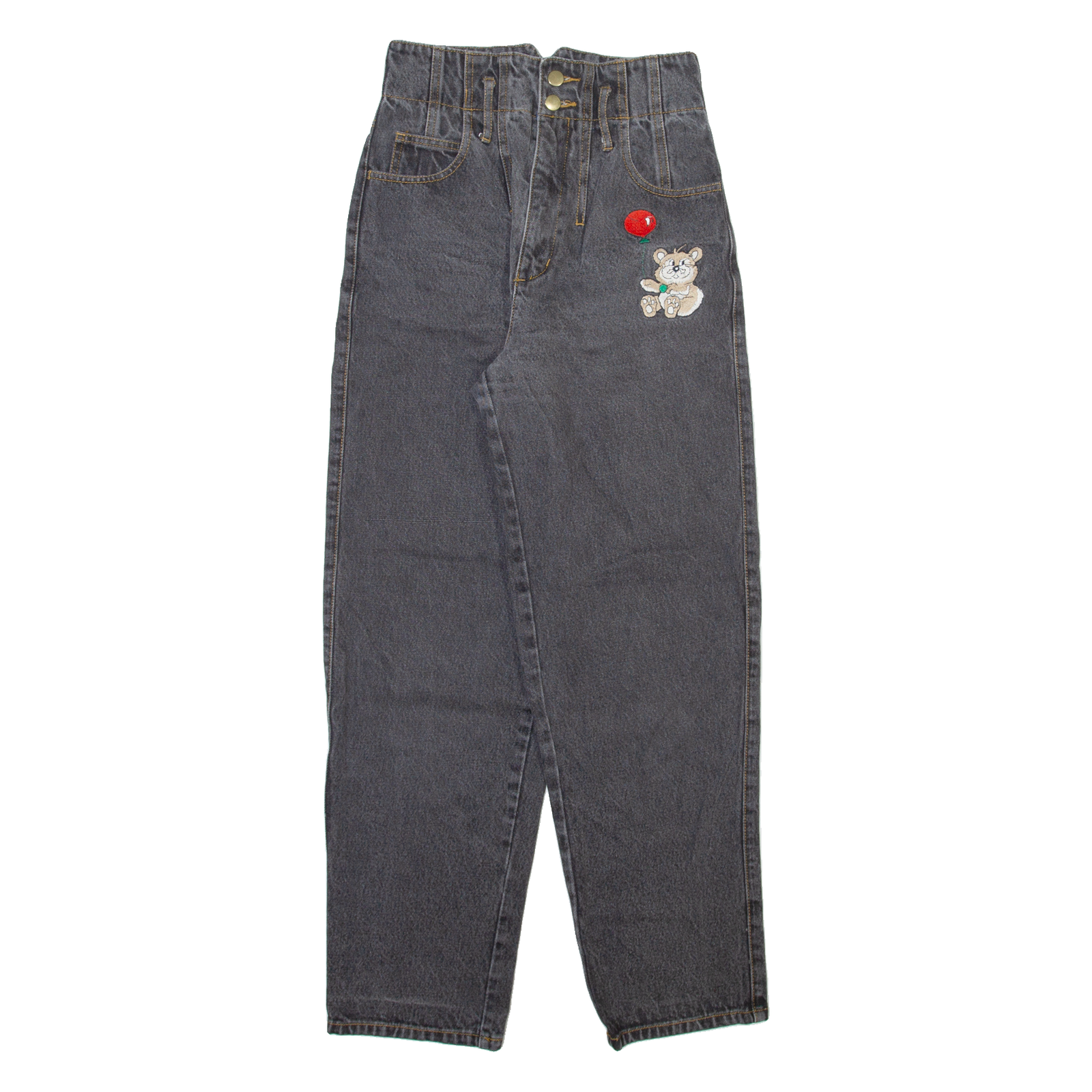 JACK MORGAN Womens Jeans Grey Relaxed Tapered Stone Wash W26 L29 Refurbished - N/A refurbished available on Cerqular