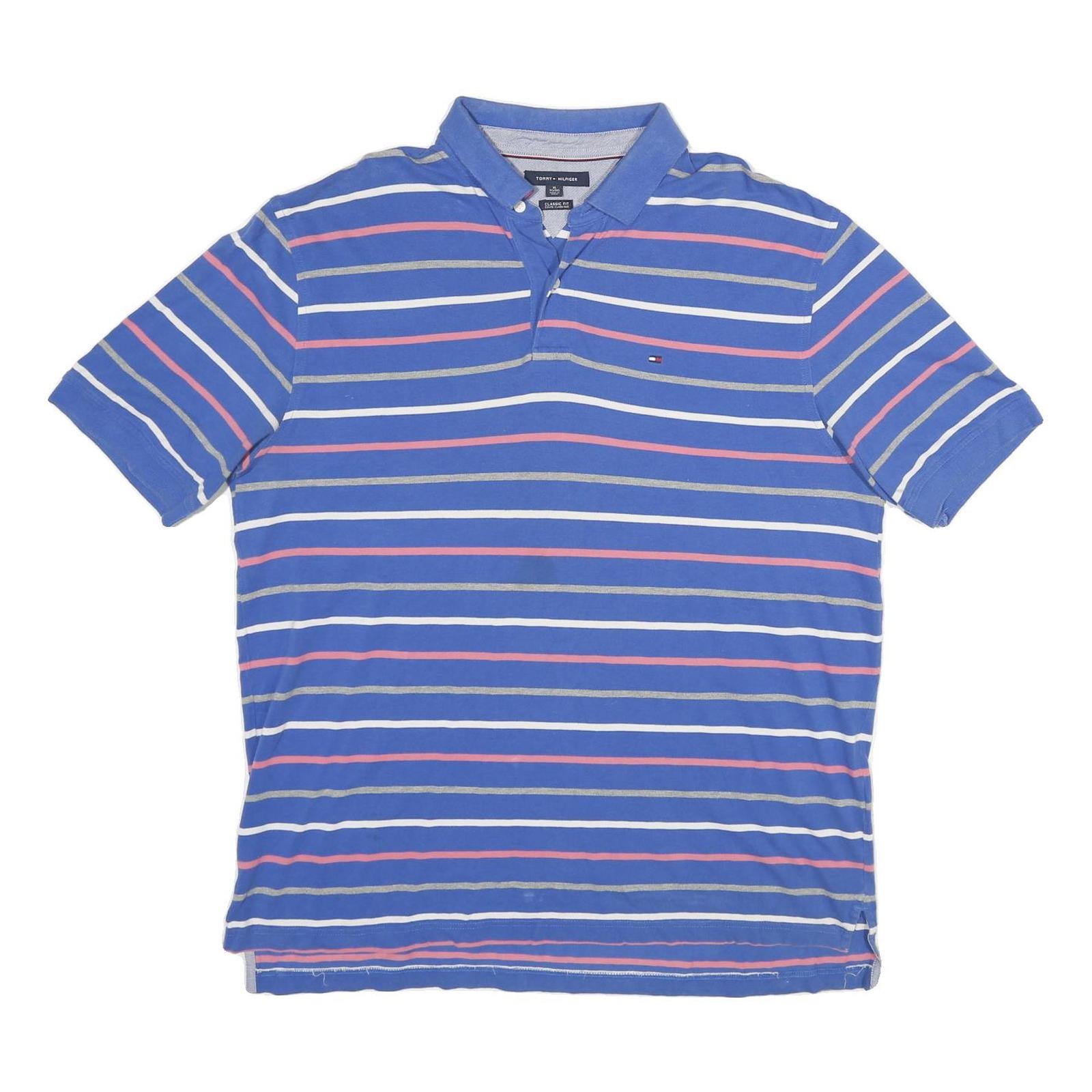 Buy TOMMY HILFIGER Mens Blue & Pink Striped Short Sleeve Polo Shirt XL Classic Fit Refurbished - $38.99 TOMMY HILFIGER Mens Blue & Pink Striped Short Sleeve Polo Shirt XL Classic Fit Refurbished - N/A refurbished available on Cerqular