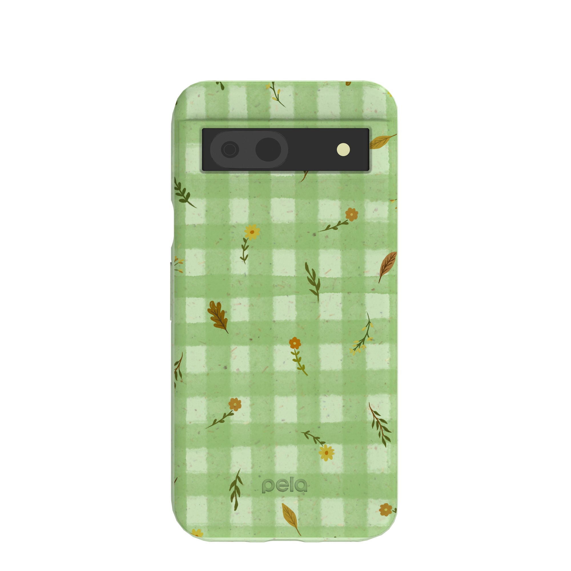 Sage Green Fall Gingham Google Pixel 8a Case Refurbished - Pela Case refurbished available on Cerqular