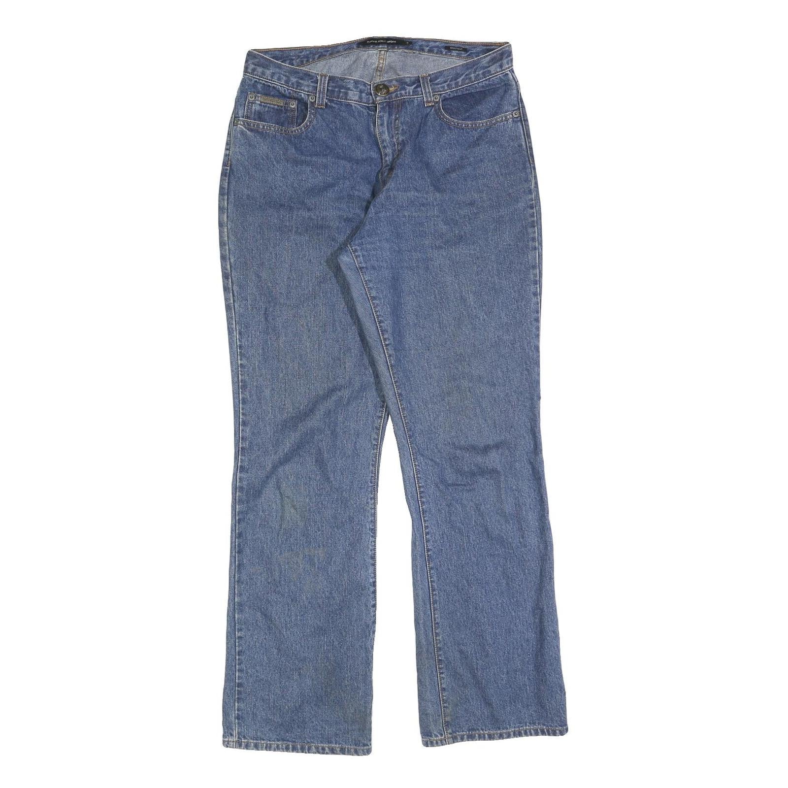 CALVIN KLEIN JEANS Womens Blue Regular Straight Denim Rinse W32 L32 Classic Fit Refurbished - N/A refurbished available on Cerqular