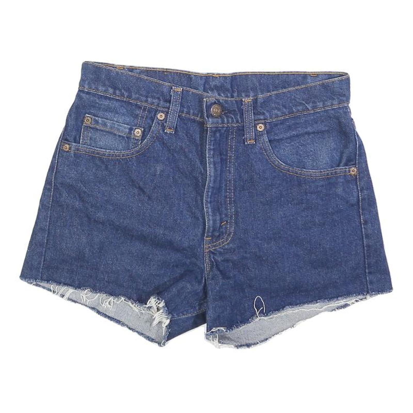 LEVI'S Womens Denim Blue Casual Shorts M W30 Raw Hem Classic Fit Refurbished - N/A refurbished available on Cerqular