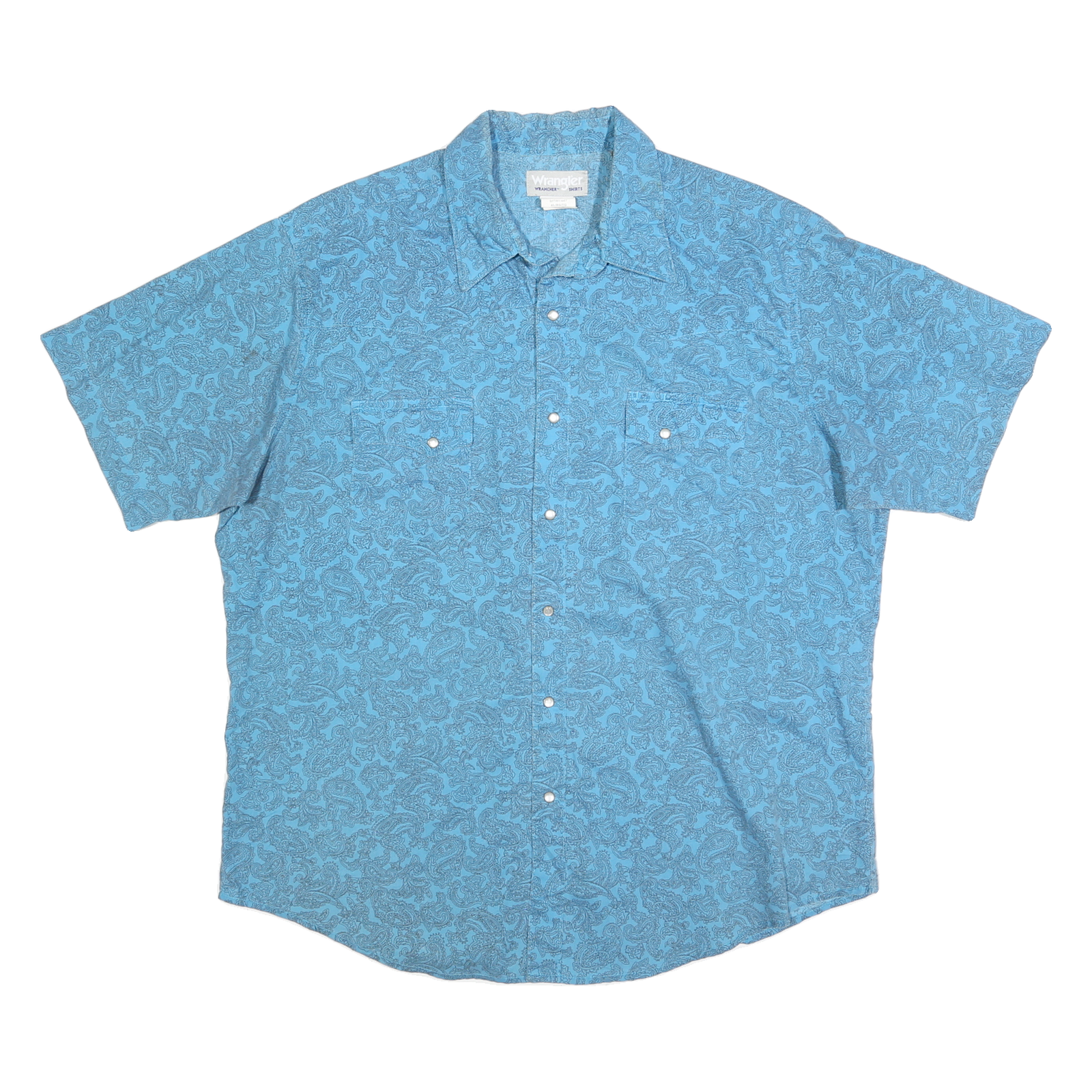 Buy WRANGLER Mens Blue Paisley Print Shirt XL Cotton Blend Casual Short Sleeve Refurbished - $32.49 WRANGLER Mens Blue Paisley Print Shirt XL Cotton Blend Casual Short Sleeve Refurbished - N/A refurbished available on Cerqular