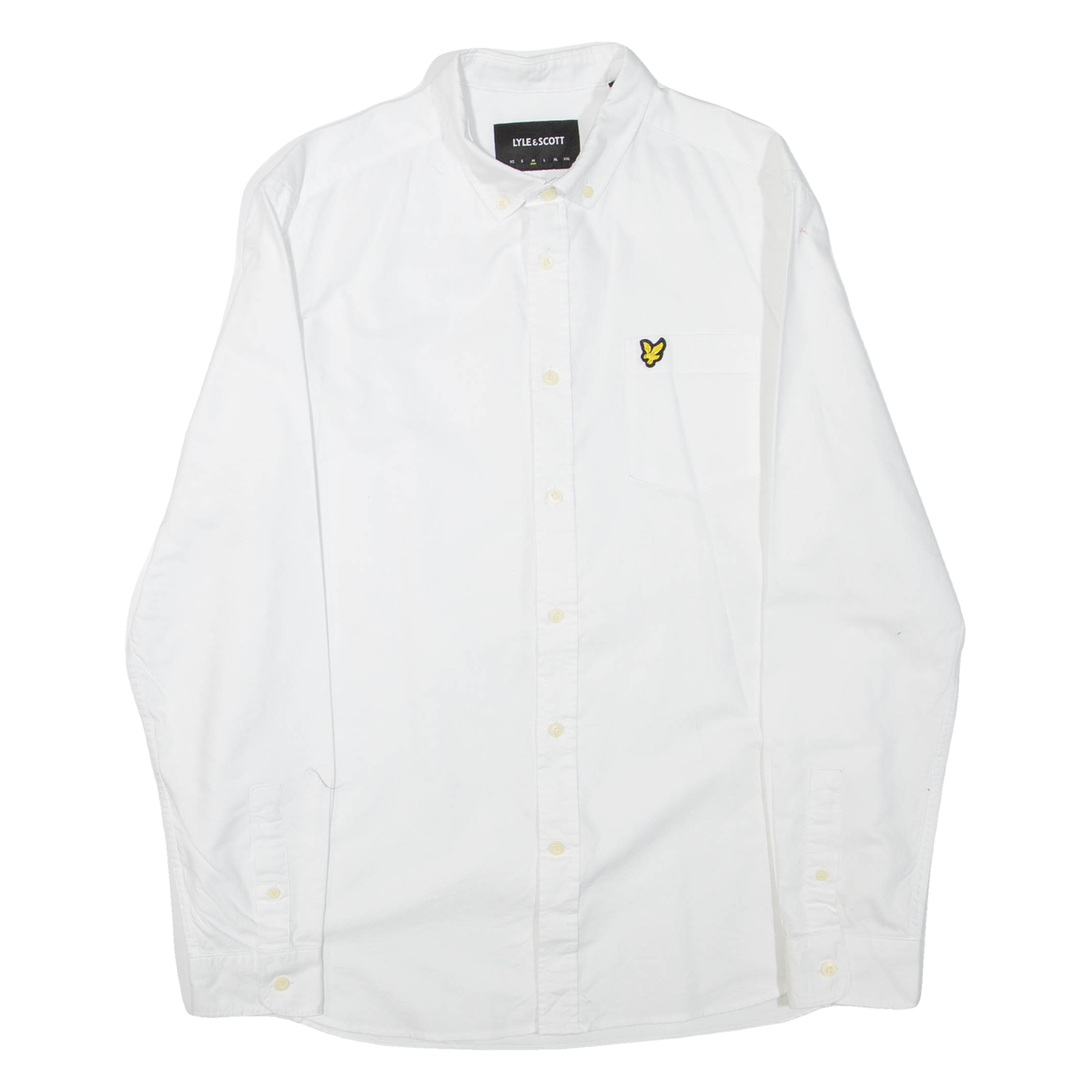 LYLE & SCOTT Mens Plain Shirt White Long Sleeve M Refurbished - N/A refurbished available on Cerqular