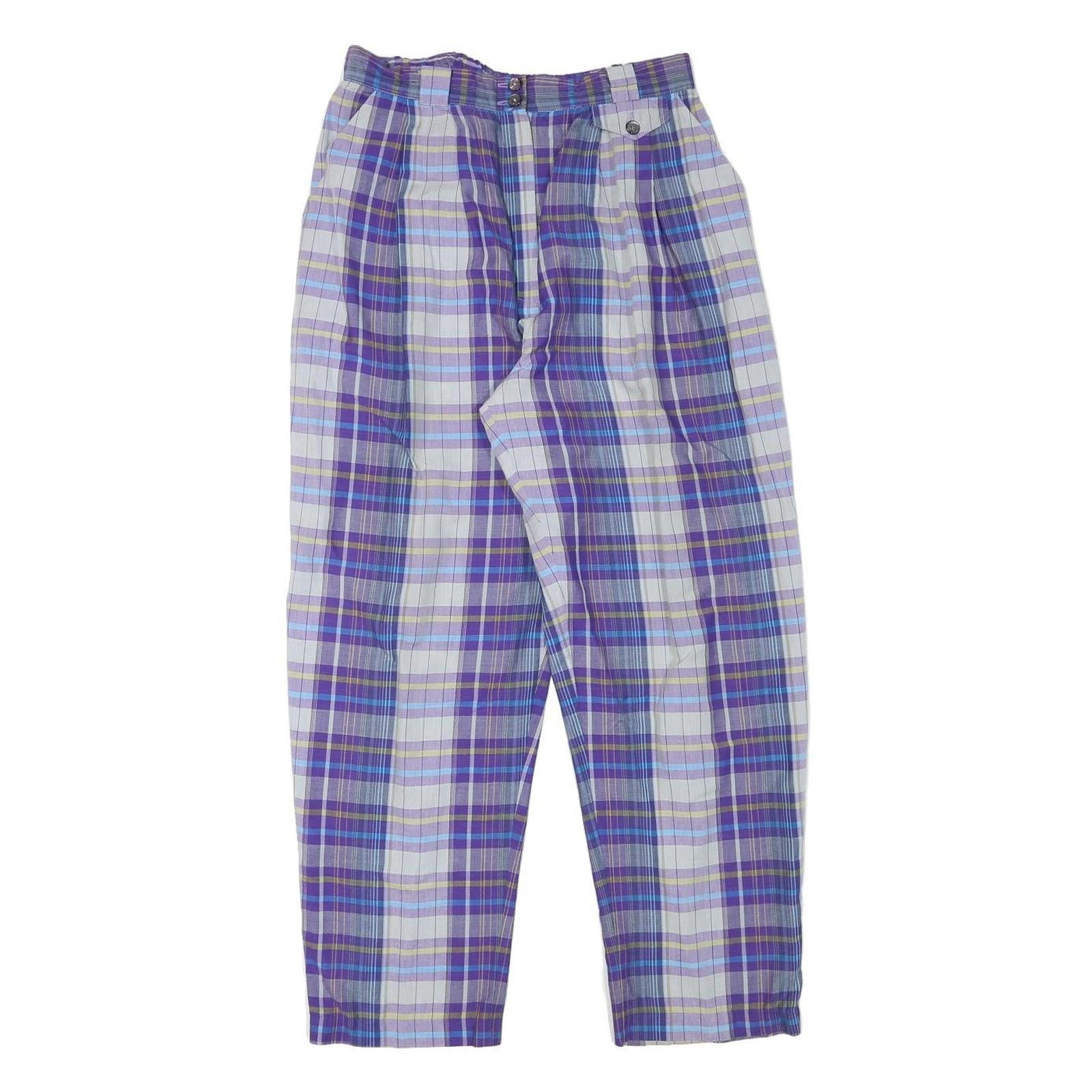 Buy PRINGLE Womens Cotton Blend Purple Blue Check Relaxed Tapered Trousers W28 L27 Refurbished - $41.59 PRINGLE Womens Cotton Blend Purple Blue Check Relaxed Tapered Trousers W28 L27 Refurbished - N/A refurbished available on Cerqular