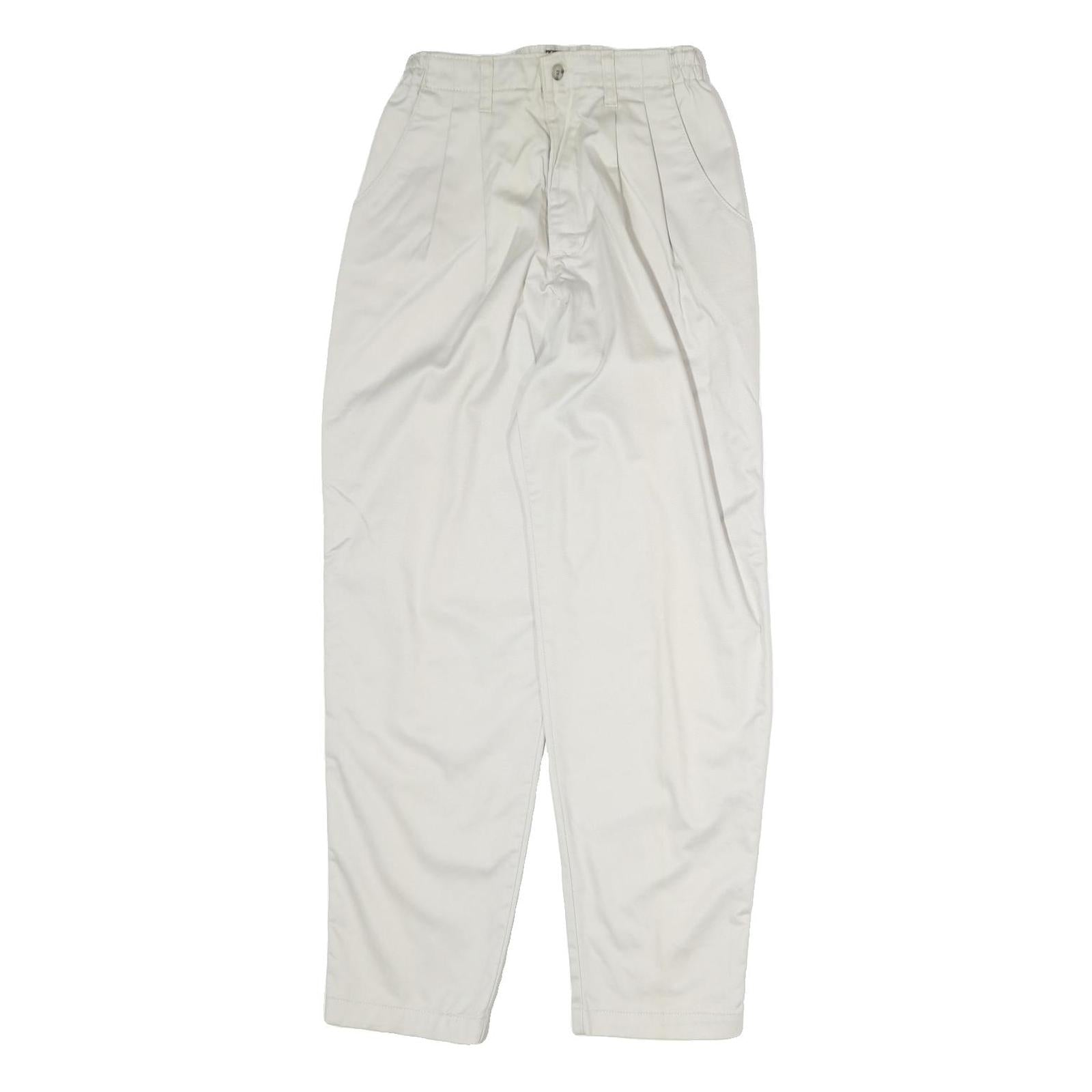 LEE Womens White Regular Fit Straight Leg Trousers Cotton W25 L29 Casual Zip Refurbished - N/A refurbished available on Cerqular