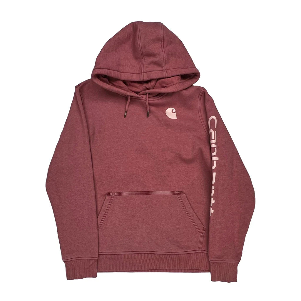 Carhartt Hoodie - XL Pink Cotton Blend Refurbished - Thrifted (note: this is a term often used to describe second- refurbished available on Cerqular