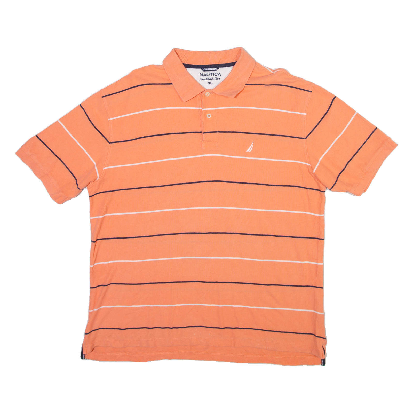 NAUTICA Mens Polo Shirt Pink Striped XL Refurbished - N/A refurbished available on Cerqular