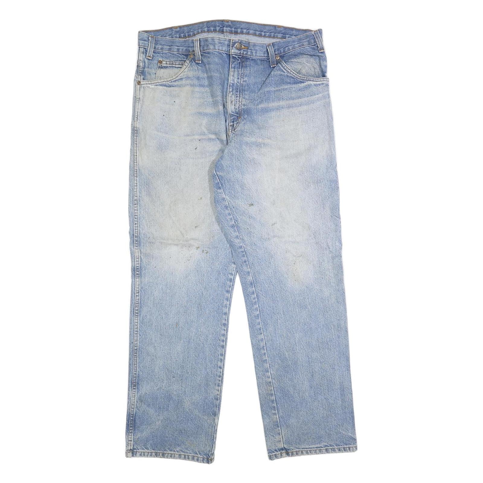 DICKIES Mens Relaxed Blue Denim Jeans W38 L32 Cotton Zip Pockets Workwear Refurbished - N/A refurbished available on Cerqular