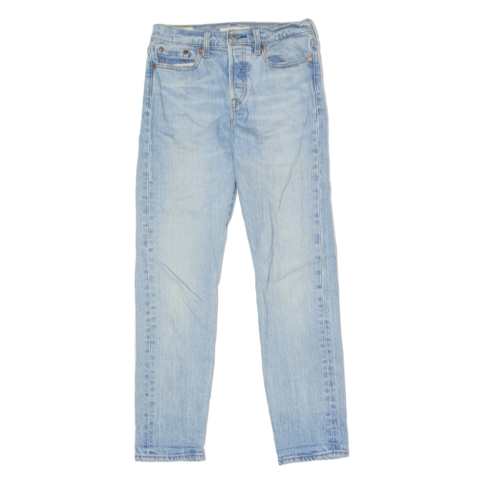 LEVI'S Wedgie BIG E Womens Jeans Blue Slim Skinny Stone Wash W25 L27 Refurbished - N/A refurbished available on Cerqular
