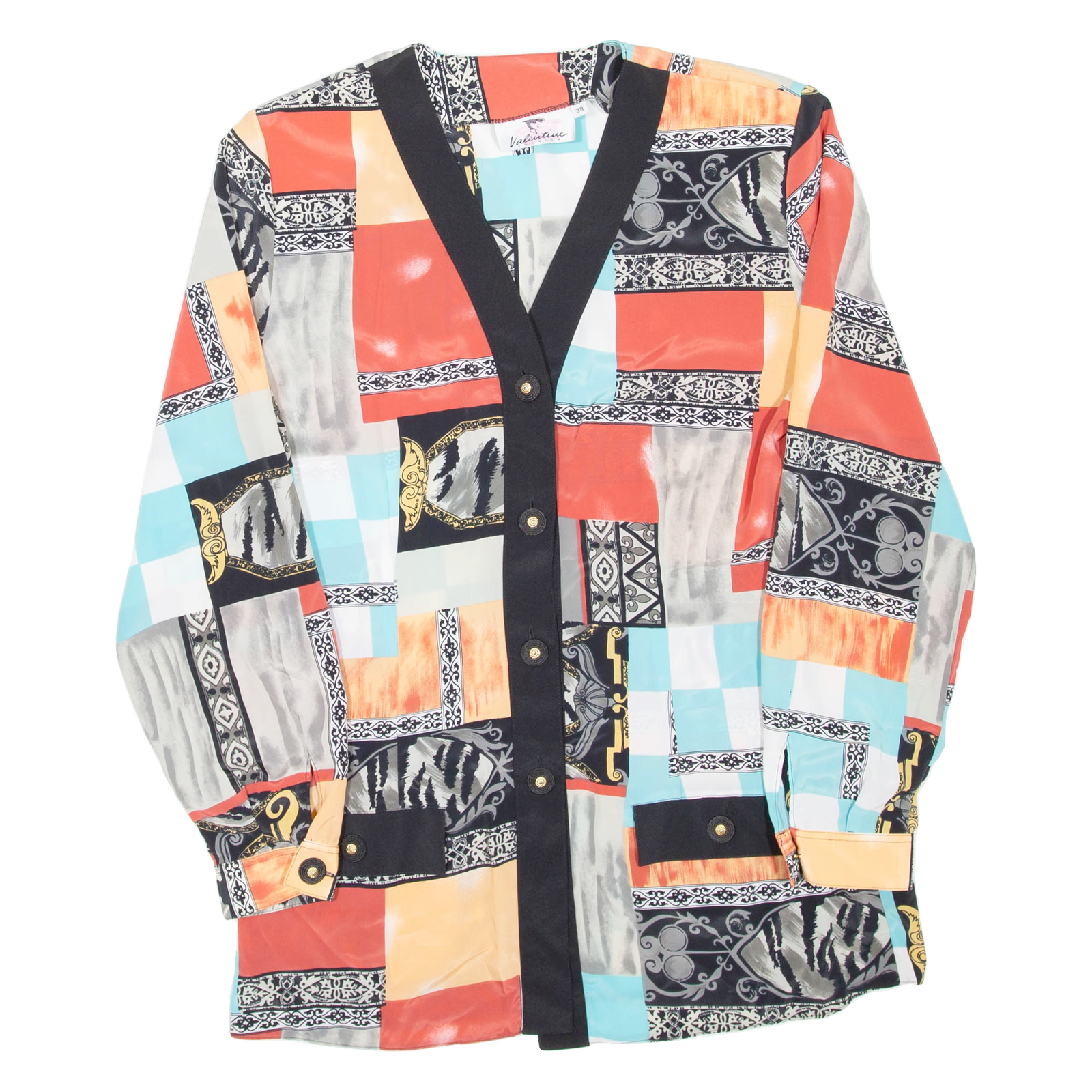 Buy Womens Printed Blouse Red V-Neck Long Sleeve Crazy Pattern L Refurbished - $16.89 Womens Printed Blouse Red V-Neck Long Sleeve Crazy Pattern L Refurbished - N/A refurbished available on Cerqular