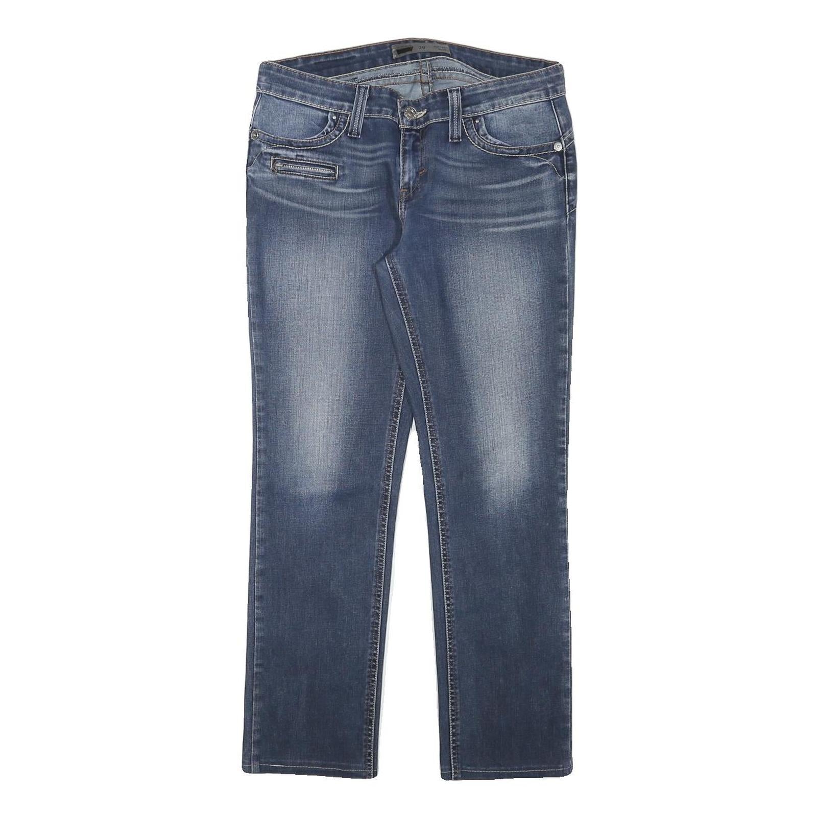 LEVI'S Womens Blue Slim Skinny Denim Medium W30 L27 Jeans Stylish Zip Refurbished - N/A refurbished available on Cerqular