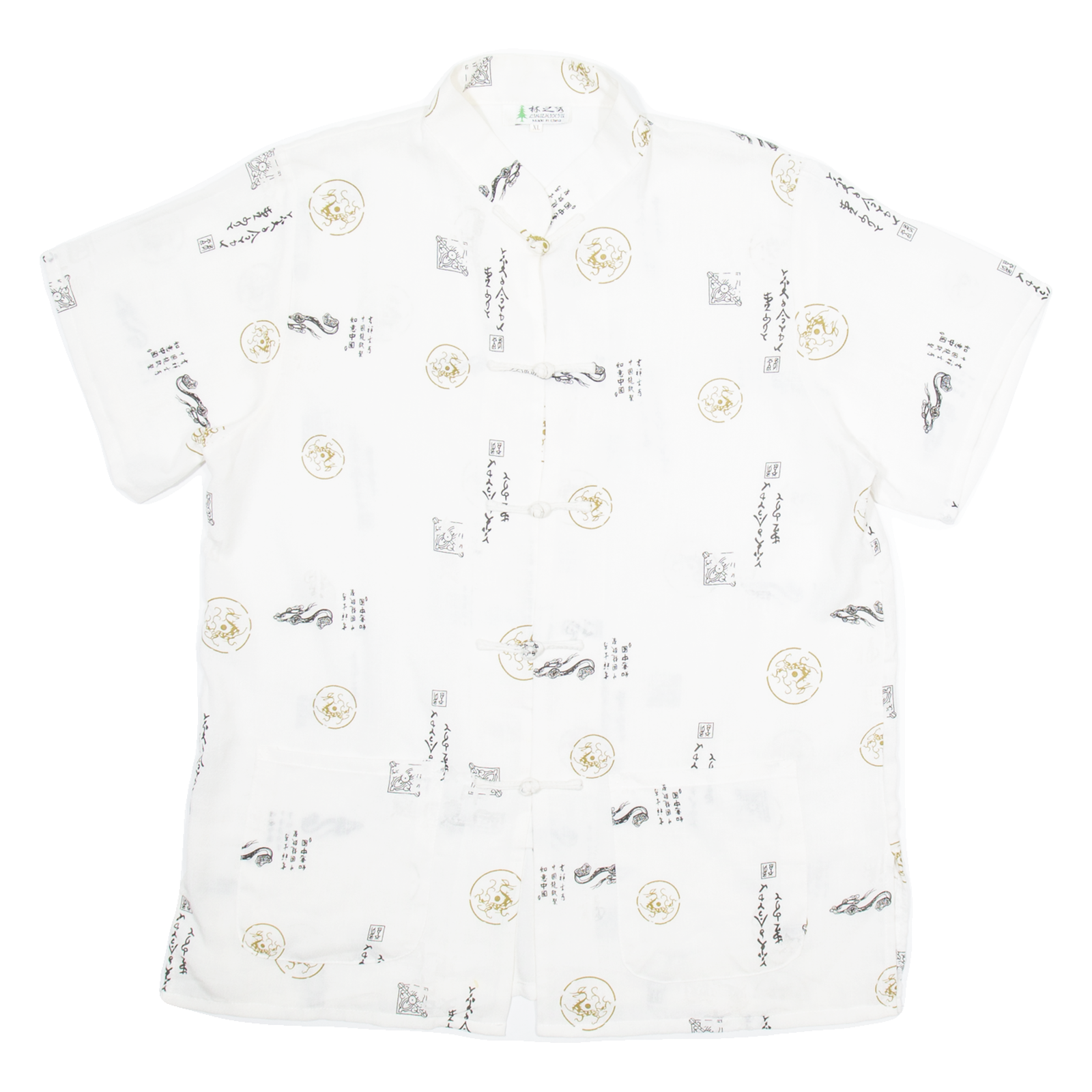 LINZHOU Womens Shirt White Crazy Pattern XL Refurbished - N/A refurbished available on Cerqular