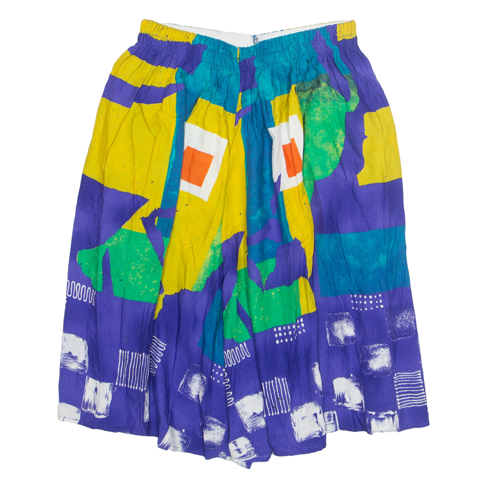 Womens A-Line Skirt Blue Knee Length Crazy Pattern S Refurbished - N/A refurbished available on Cerqular
