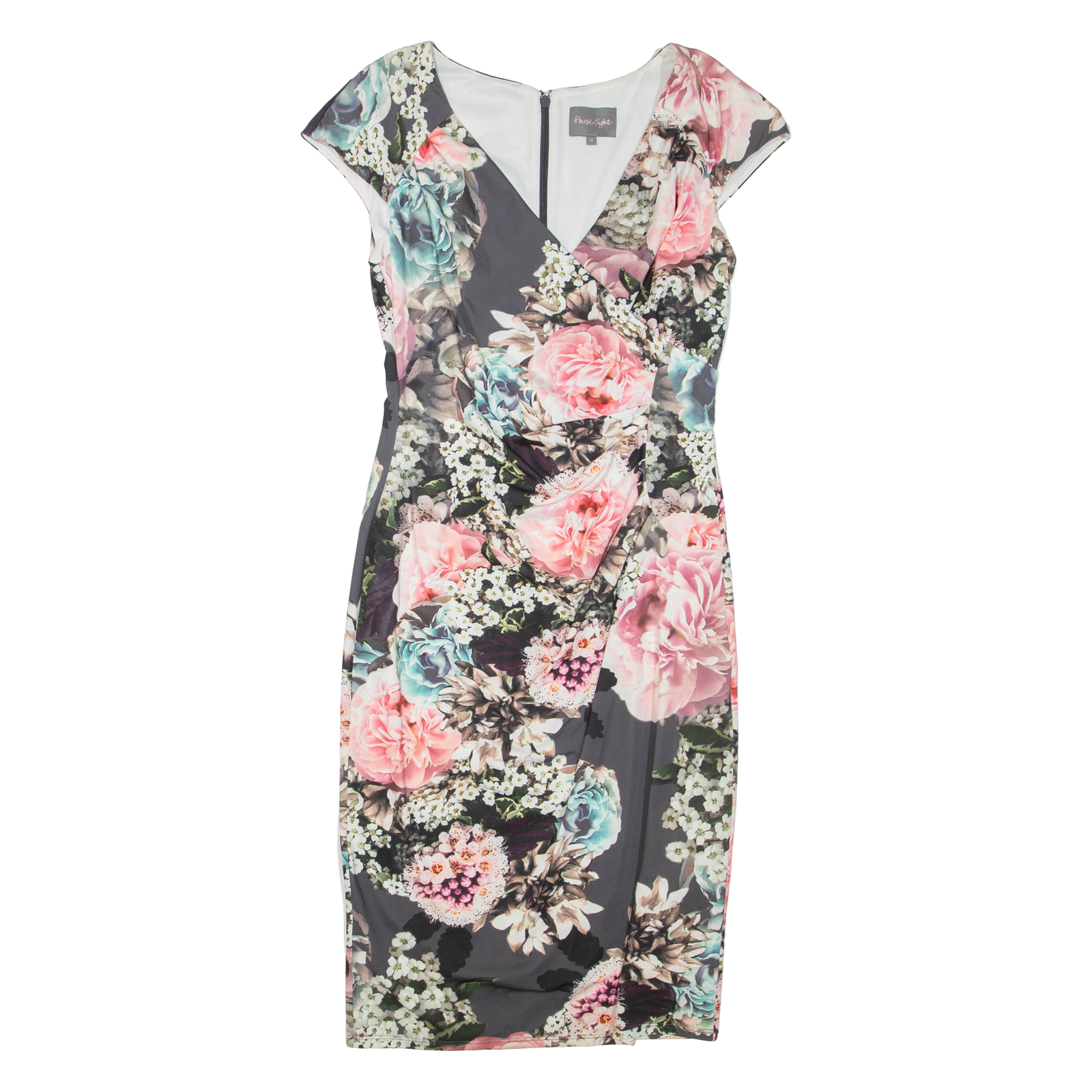 PHASE EIGHT Womens Pencil Dress Black Viscose Floral Sleeveless Knee Length M Refurbished - N/A refurbished available on Cerqular