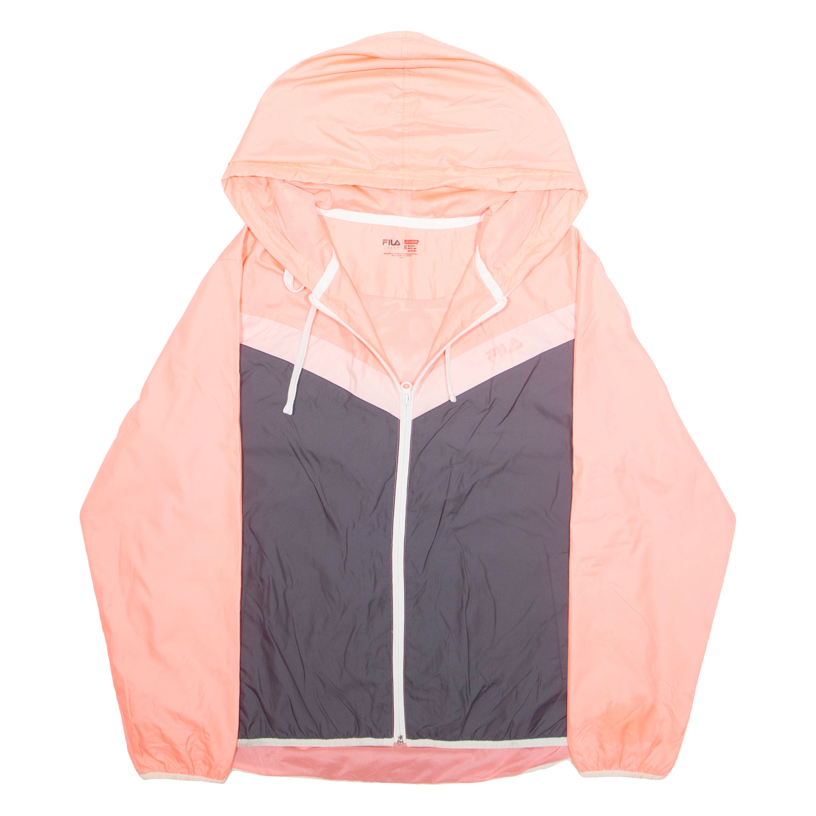 FILA Mesh Lined Womens Rain Jacket Pink Hooded XL Refurbished - N/A refurbished available on Cerqular