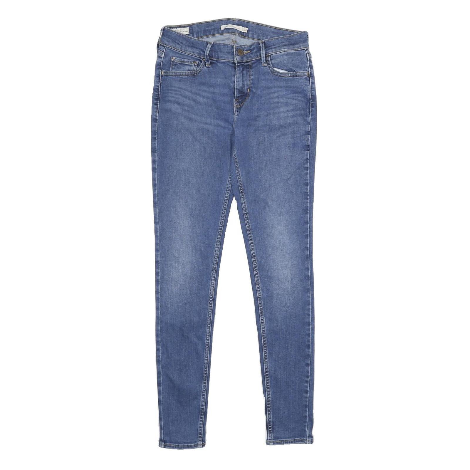 LEVI'S 710 Super Skinny Big E Womens Jeans Blue Slim Skinny Denim Medium W28 L30 Refurbished - N/A refurbished available on Cerqular