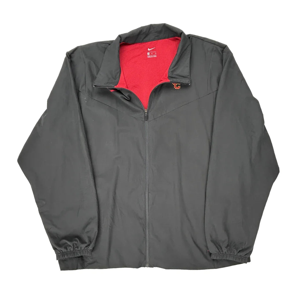 Nike Track Jacket - XL Black Polyester Refurbished - Thrifted (note: this is a term often used to describe second- refurbished available on Cerqular
