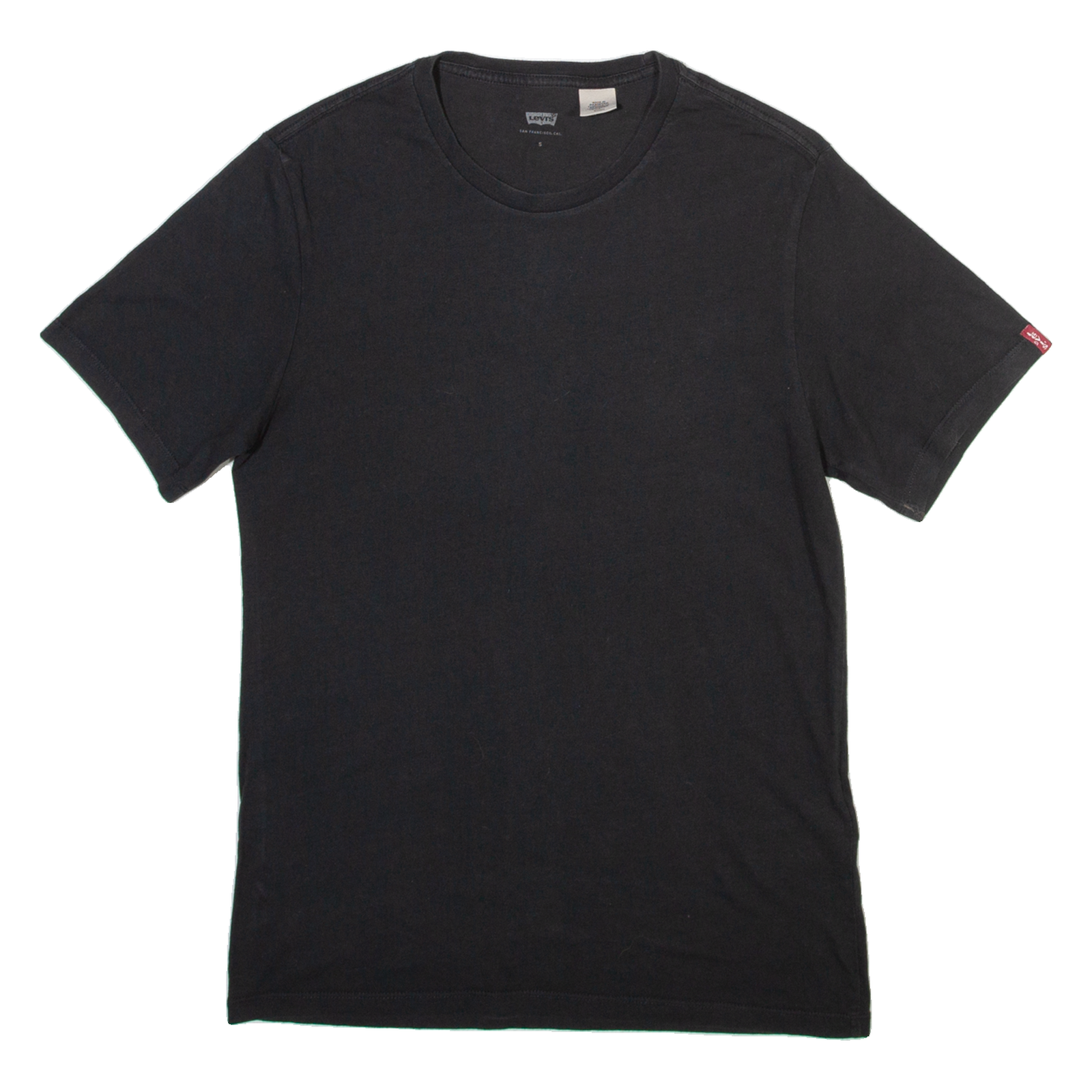 LEVI'S Mens T-Shirt Black Crew Neck S Refurbished - N/A refurbished available on Cerqular