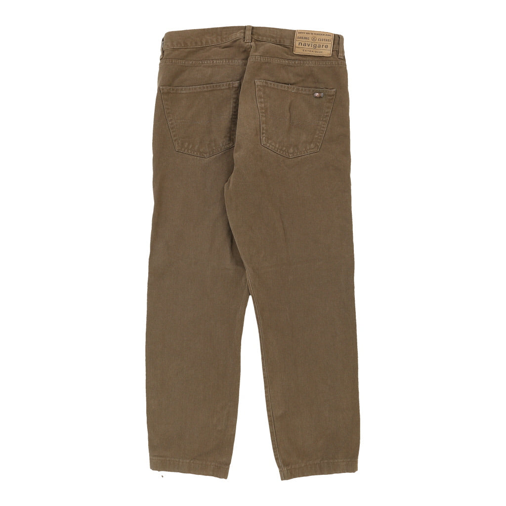 Navigare Jeans - 33W 26L Brown Cotton Refurbished - Thrifted (note: this is a term often used to describe second- refurbished available on Cerqular