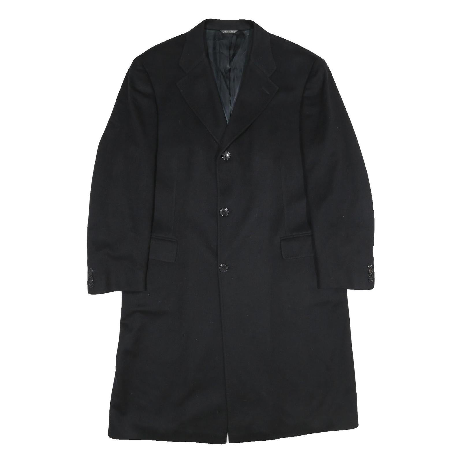 MICHELANELO Mens Black Classic Cashmere Button Jacket L Wool Blend Formal Refurbished - N/A refurbished available on Cerqular