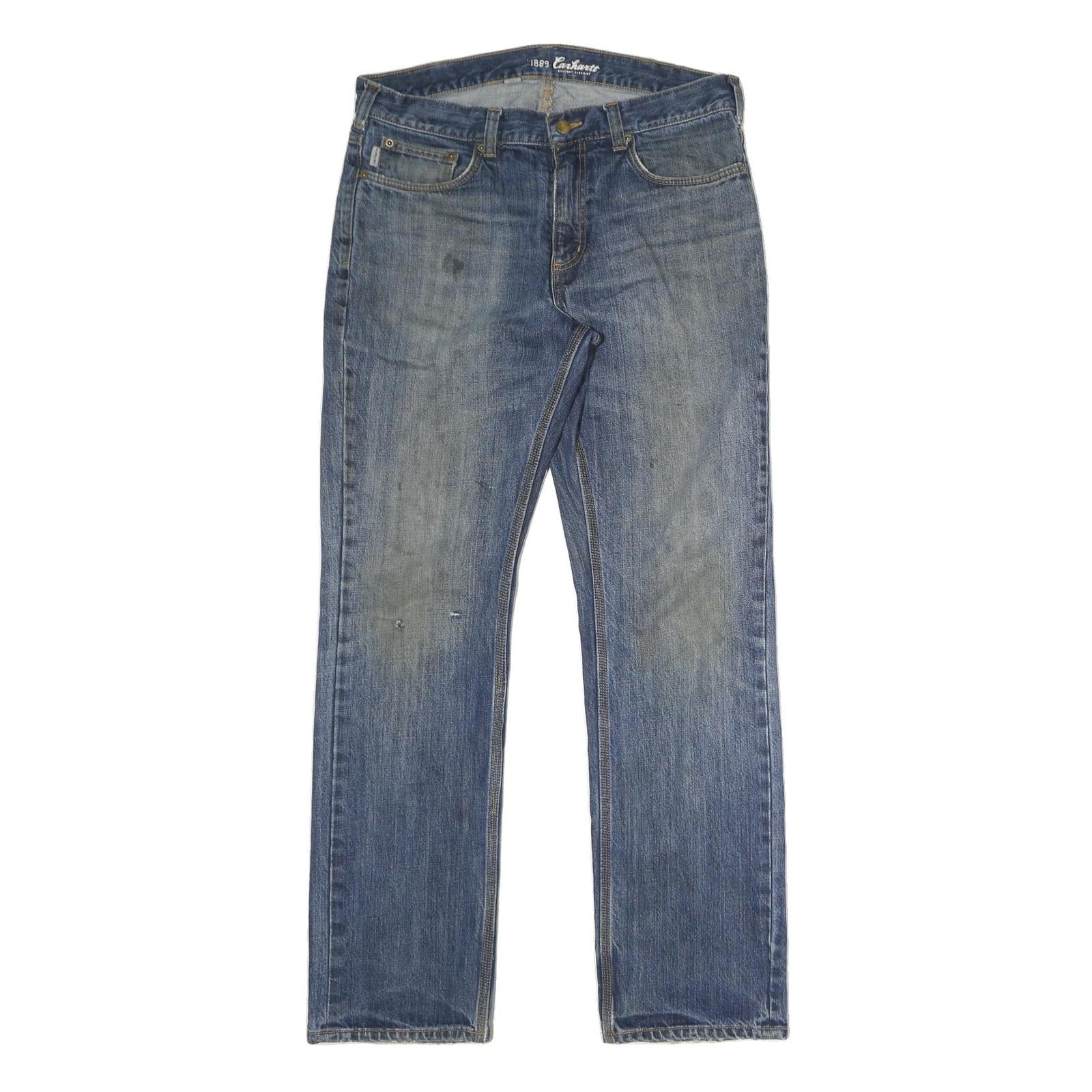 CARHARTT Mens Jeans Blue Regular Straight Denim Medium W36 L32 Classic Workwear Refurbished - N/A refurbished available on Cerqular