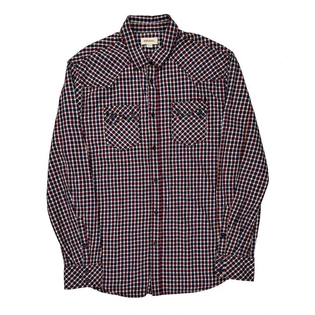 Diesel Checked Shirt - XL Multicoloured Cotton Refurbished - Thrifted (note: this is a term often used to describe second- refurbished available on Cerqular