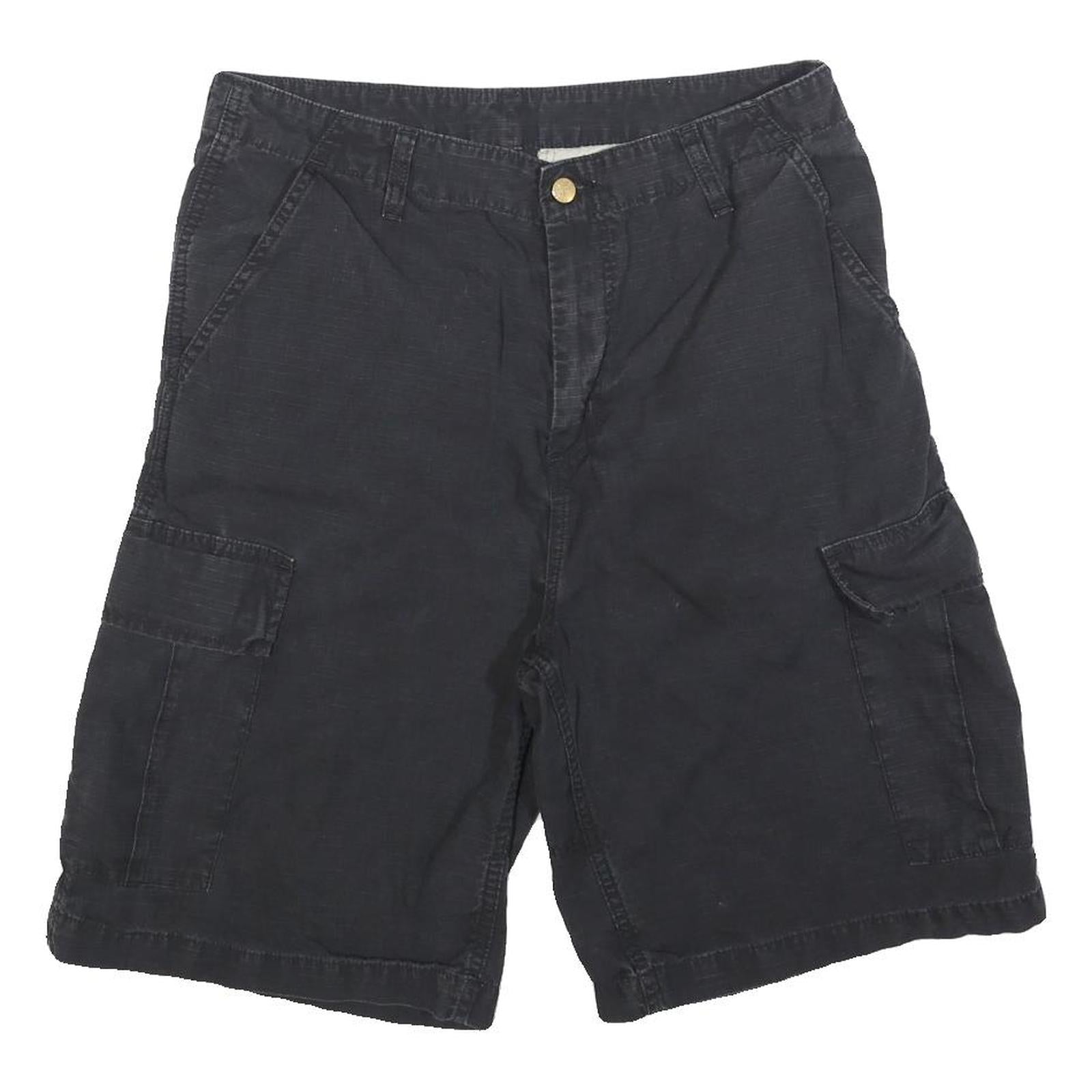 CARHARTT Mens Black Cargo Shorts M W31 Durable Cotton Blend Workwear Refurbished - N/A refurbished available on Cerqular