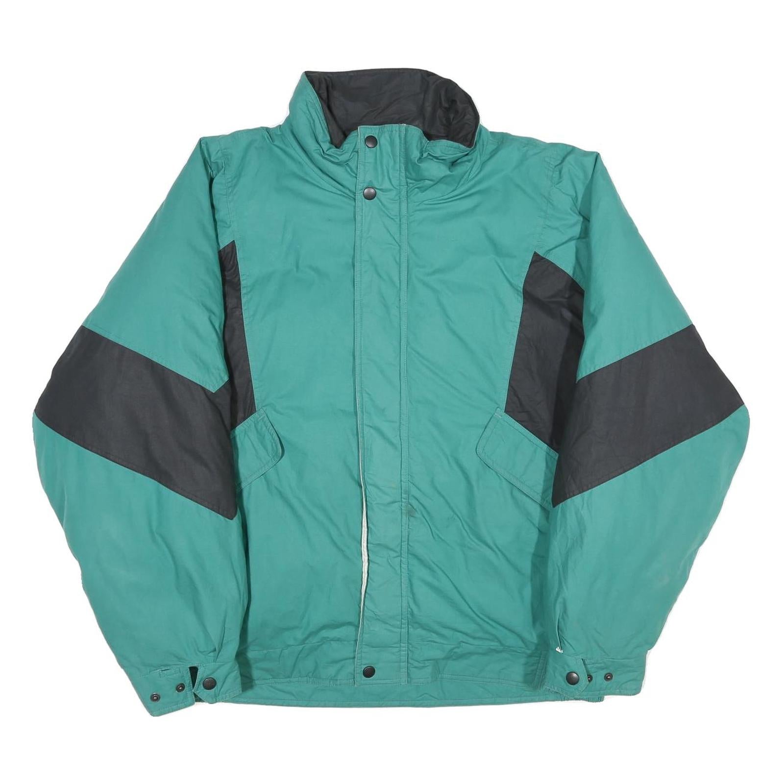 GANT Mens Teal & Black Zip Cotton Jacket XL Woven Classic Outdoor Retro Style Refurbished - N/A refurbished available on Cerqular