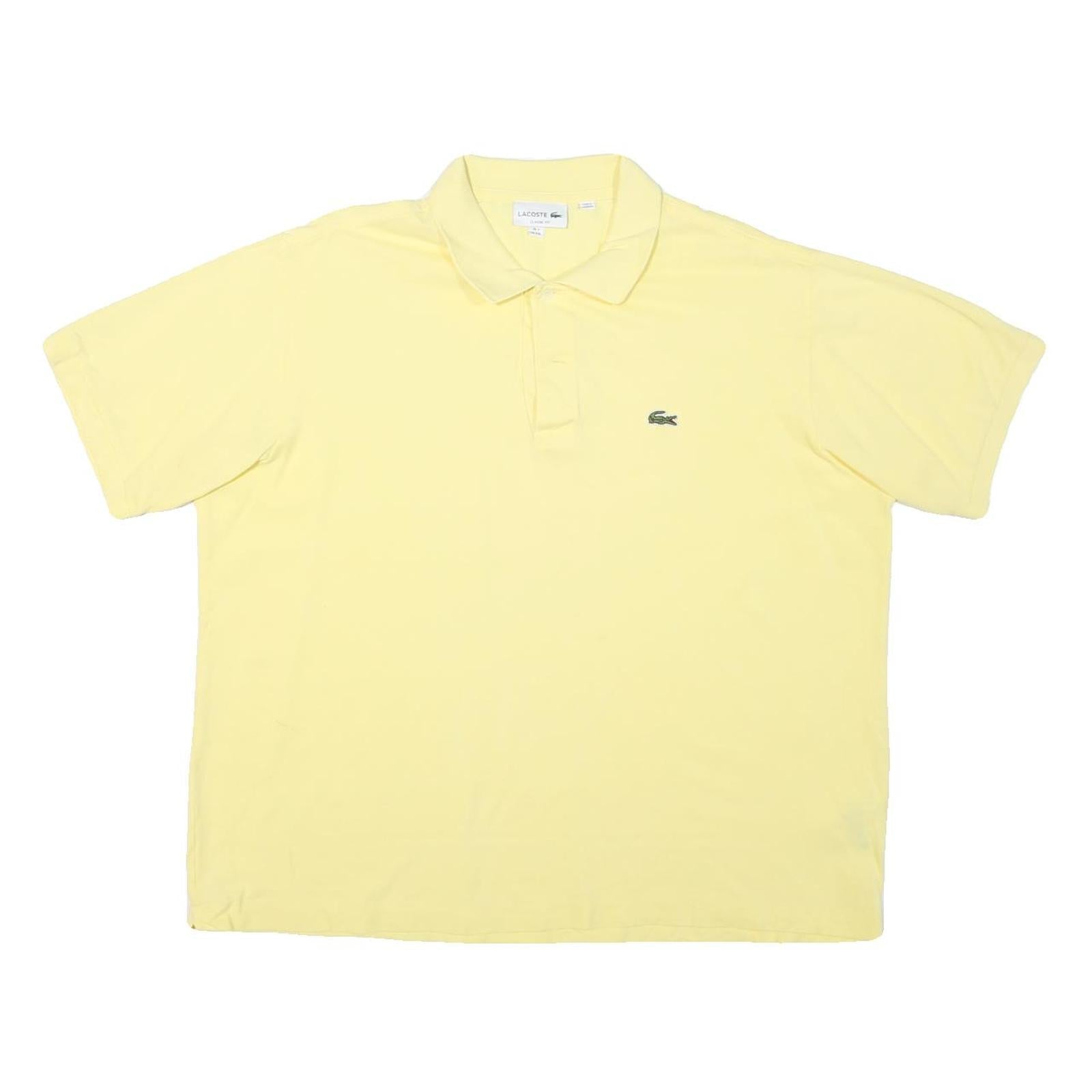 Buy LACOSTE Mens Yellow Cotton Blend Short Sleeve Plain Polo Shirt 2XL Casual Refurbished - $35.09 LACOSTE Mens Yellow Cotton Blend Short Sleeve Plain Polo Shirt 2XL Casual Refurbished - N/A refurbished available on Cerqular